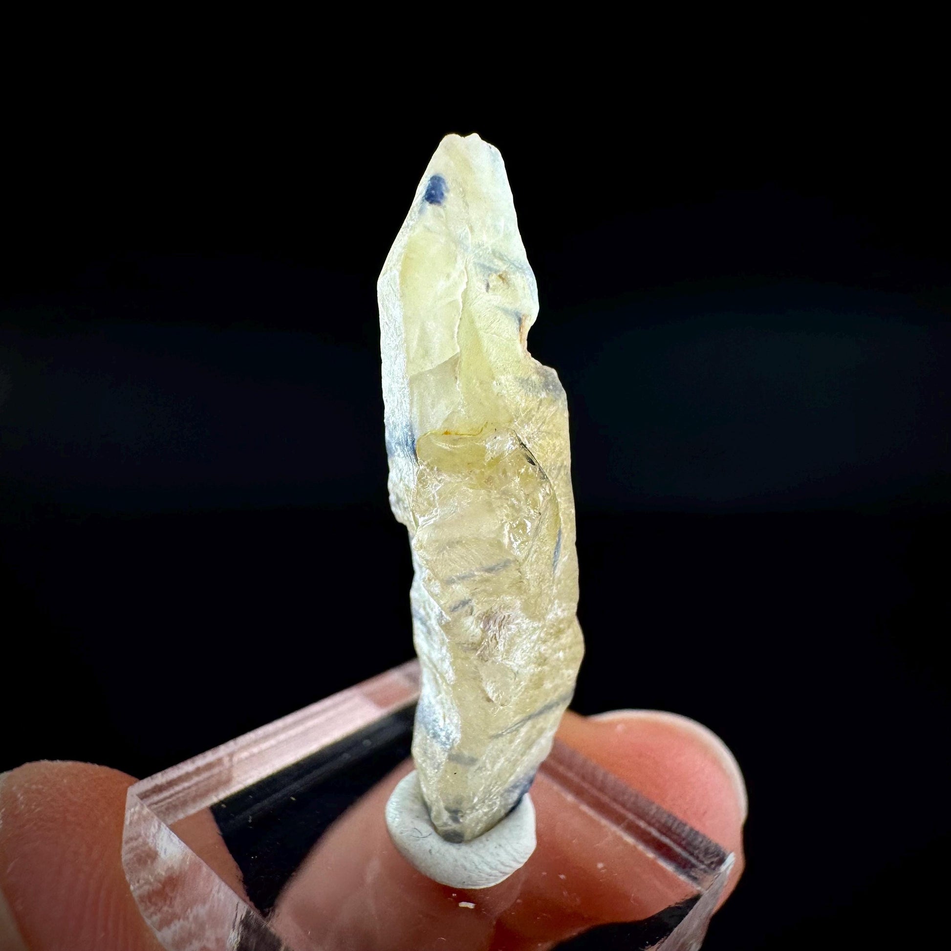 Ceylon Sapphire | natural bi-color blue crystal, uncut raw sapphire, mineral specimen from Sri Lanka