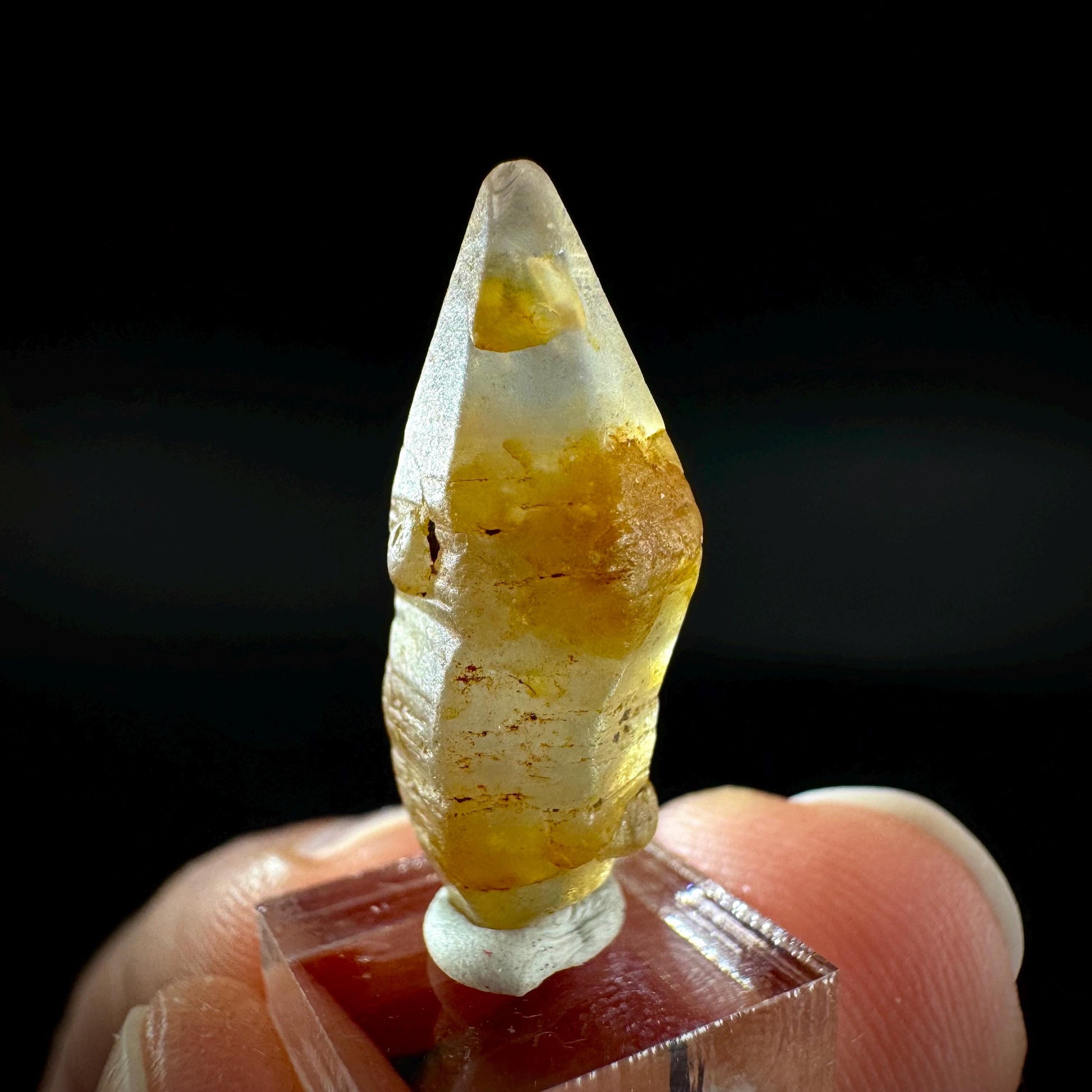 Ceylon Sapphire | natural yellow crystal, uncut raw sapphire, mineral specimen from Sri Lanka