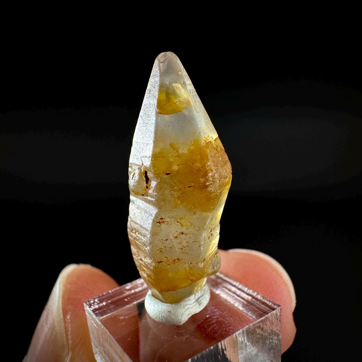 Ceylon Sapphire | natural yellow crystal, uncut raw sapphire, mineral specimen from Sri Lanka