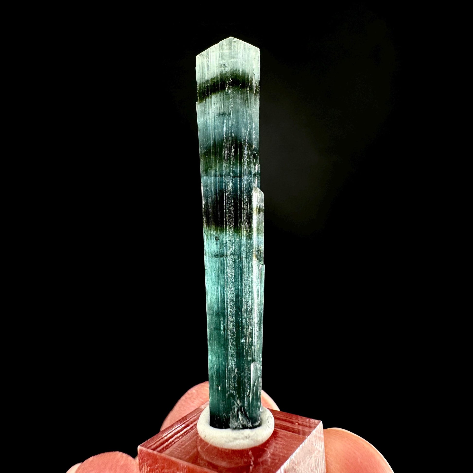 Indicolite Tourmaline Crystal | Natural Blue-Green Mineral Specimen from Pakistan