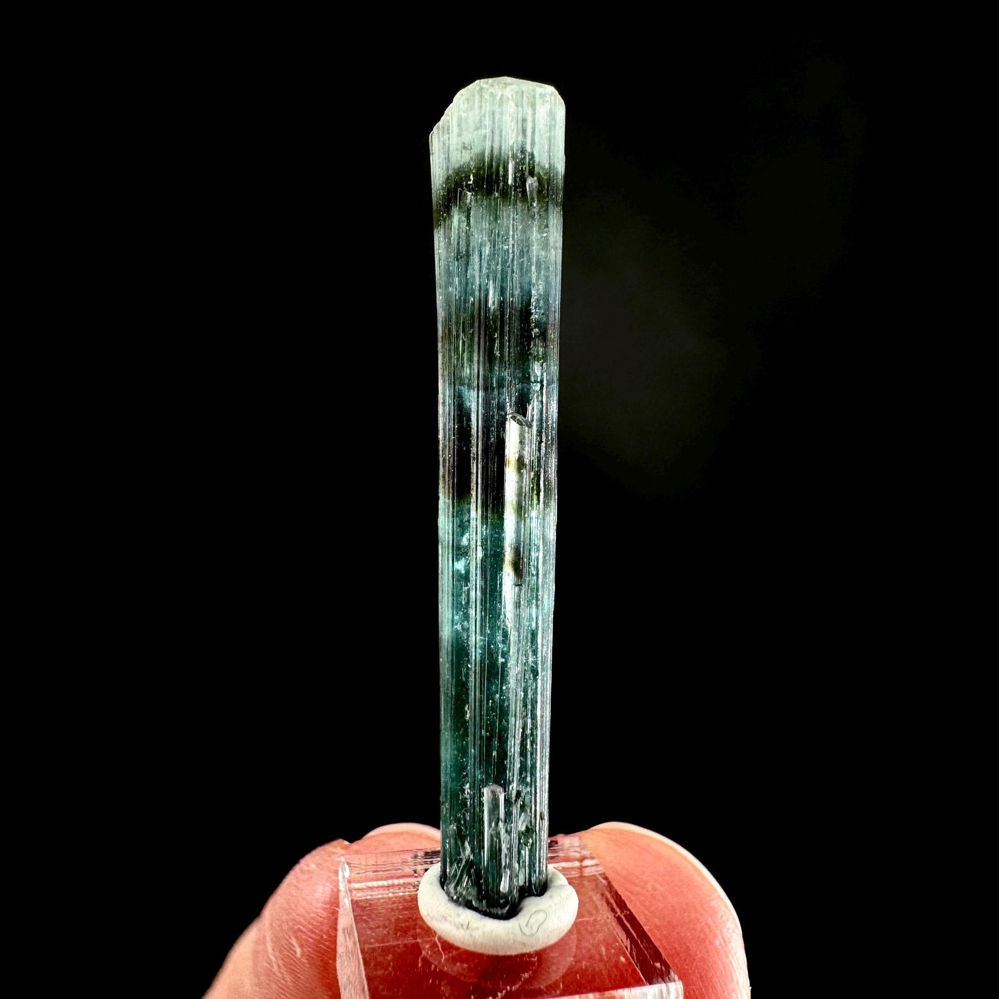 Indicolite Tourmaline Crystal | Natural Blue-Green Mineral Specimen from Pakistan
