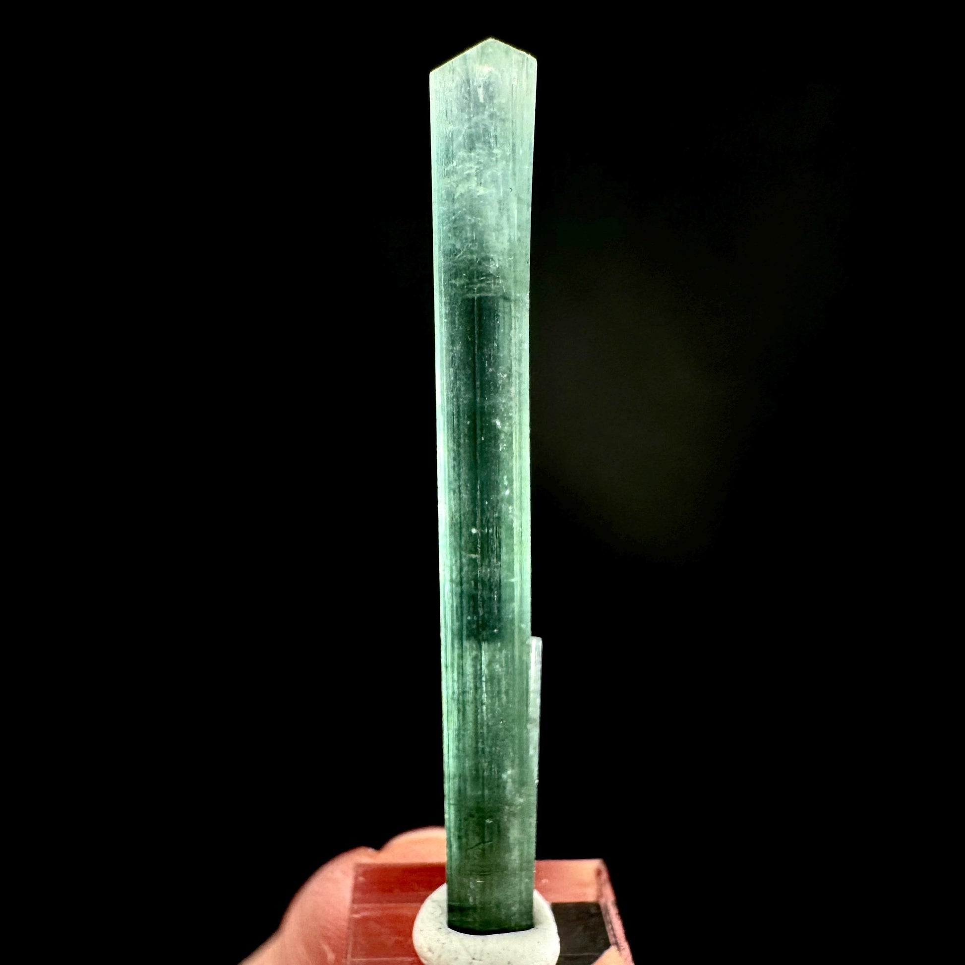 Indicolite Tourmaline Crystal | Natural Blue-Green Mineral Specimen from Pakistan