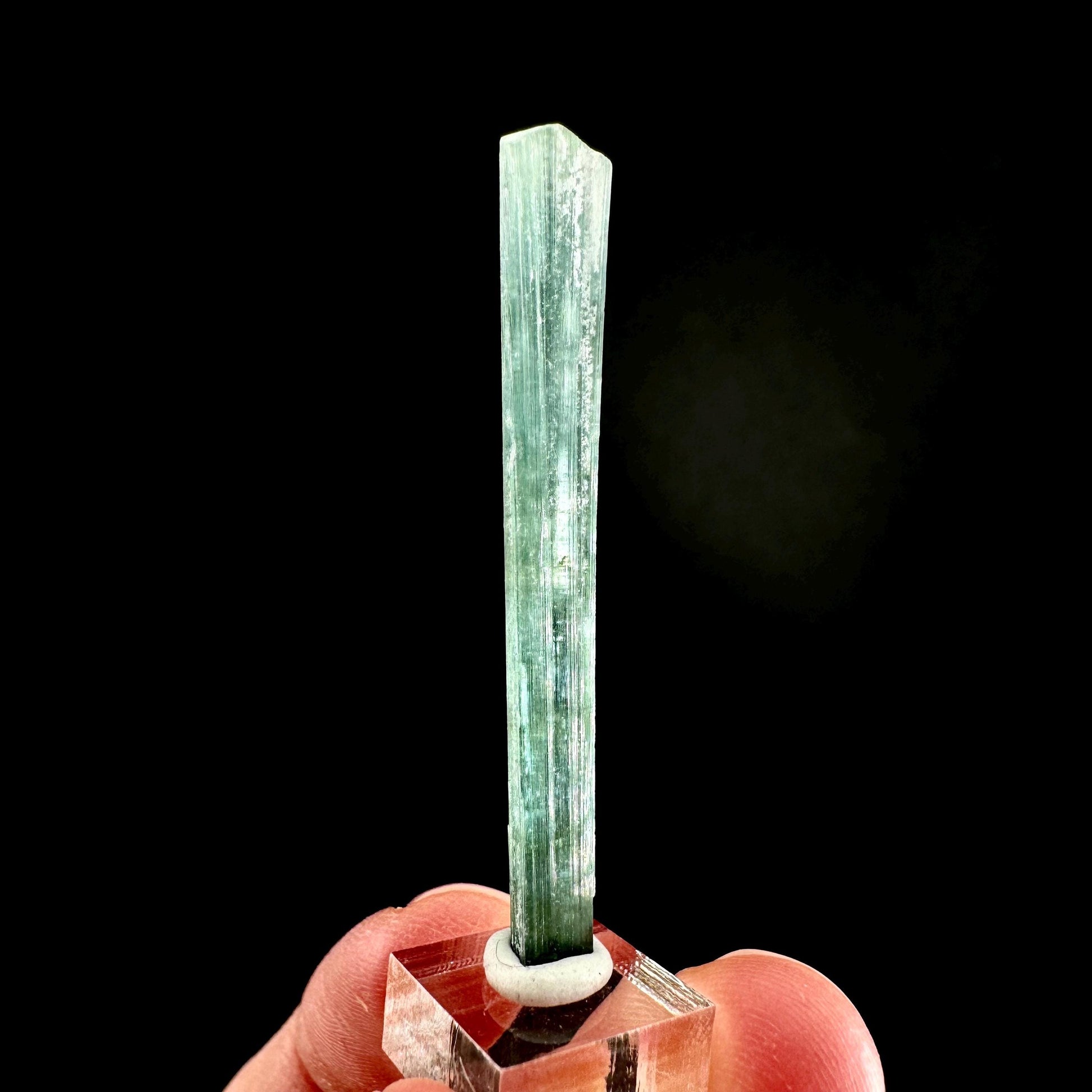 Indicolite Tourmaline Crystal | Natural Blue-Green Mineral Specimen from Pakistan