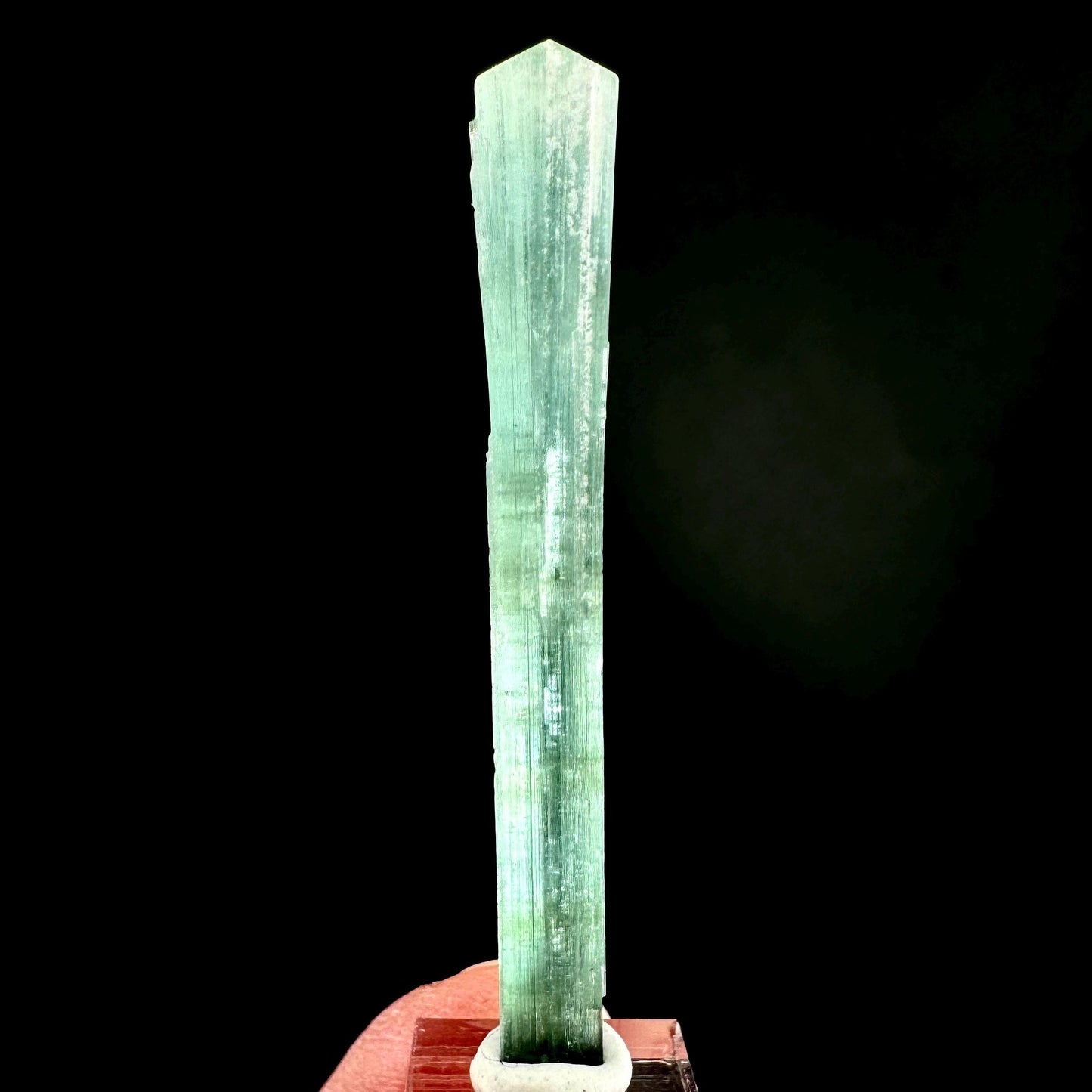 Indicolite Tourmaline Crystal | Natural Blue-Green Mineral Specimen from Pakistan