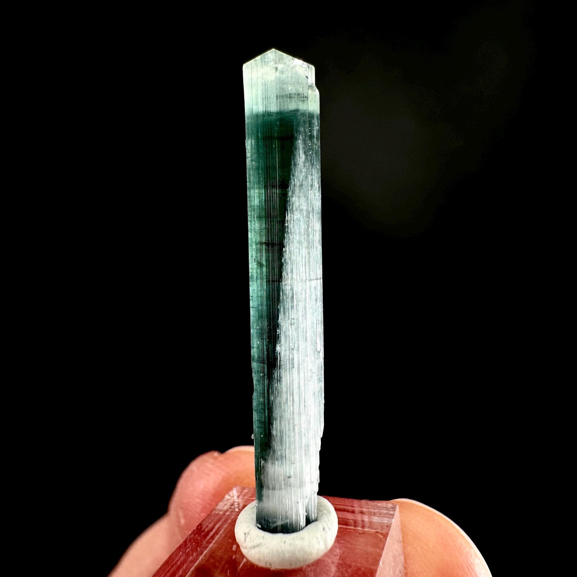 Indicolite Tourmaline Crystal | Natural Blue-Green Mineral Specimen from Pakistan