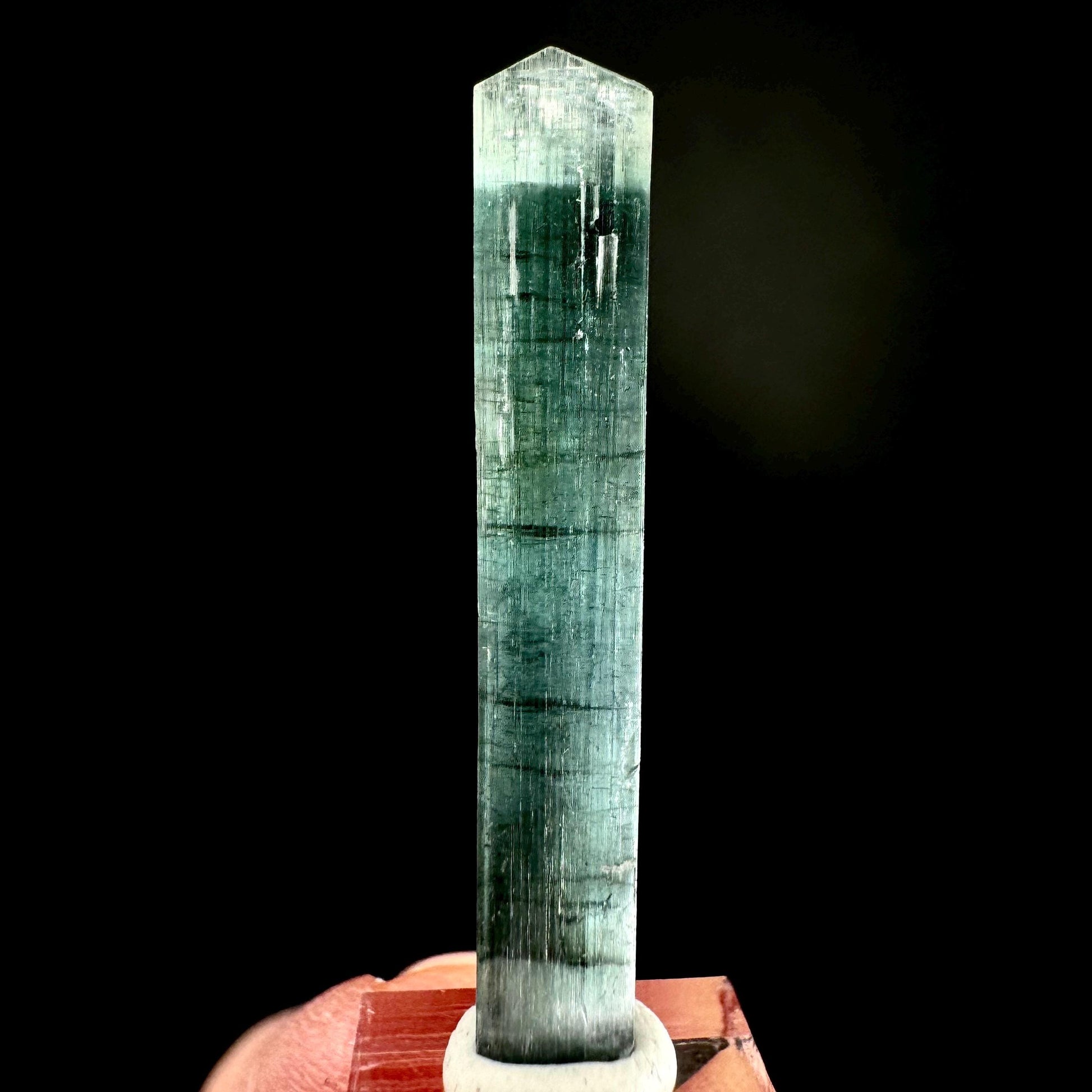Indicolite Tourmaline Crystal | Natural Blue-Green Mineral Specimen from Pakistan