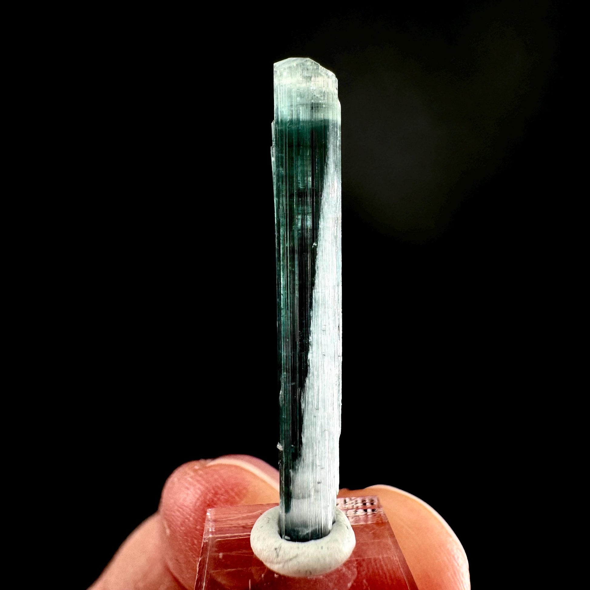 Indicolite Tourmaline Crystal | Natural Blue-Green Mineral Specimen from Pakistan