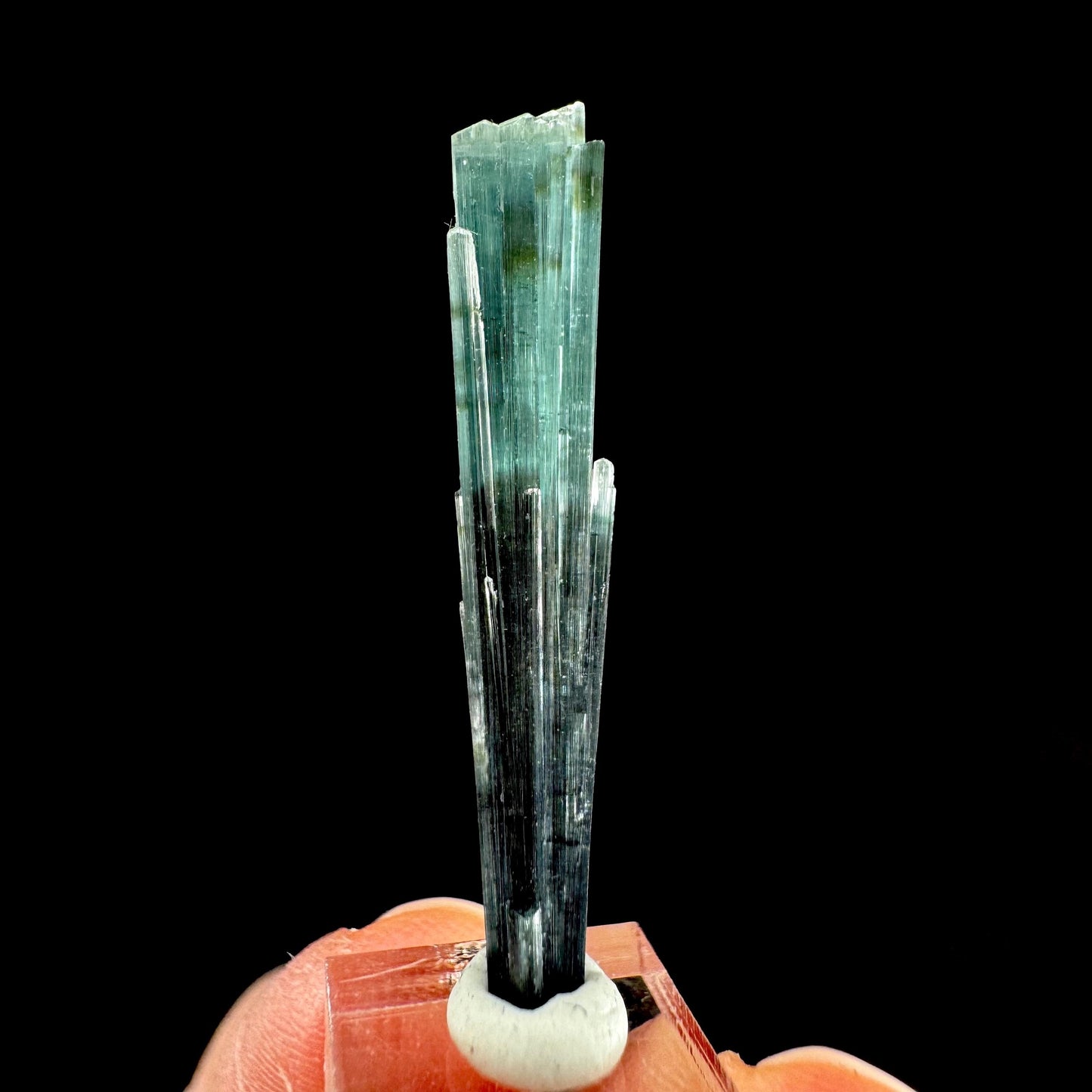 Indicolite Tourmaline Crystal | Natural Blue-Green Mineral Specimen from Pakistan