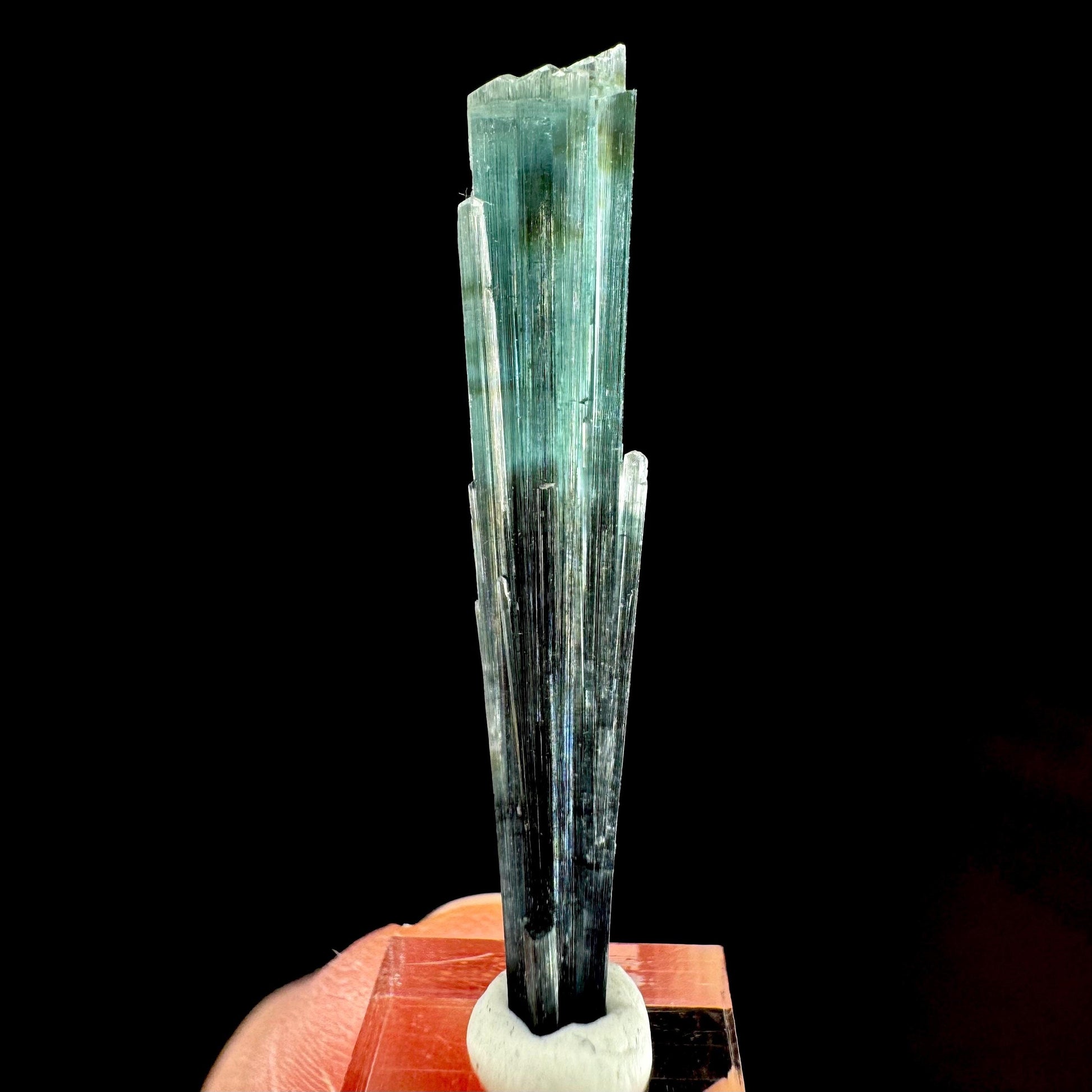 Indicolite Tourmaline Crystal | Natural Blue-Green Mineral Specimen from Pakistan