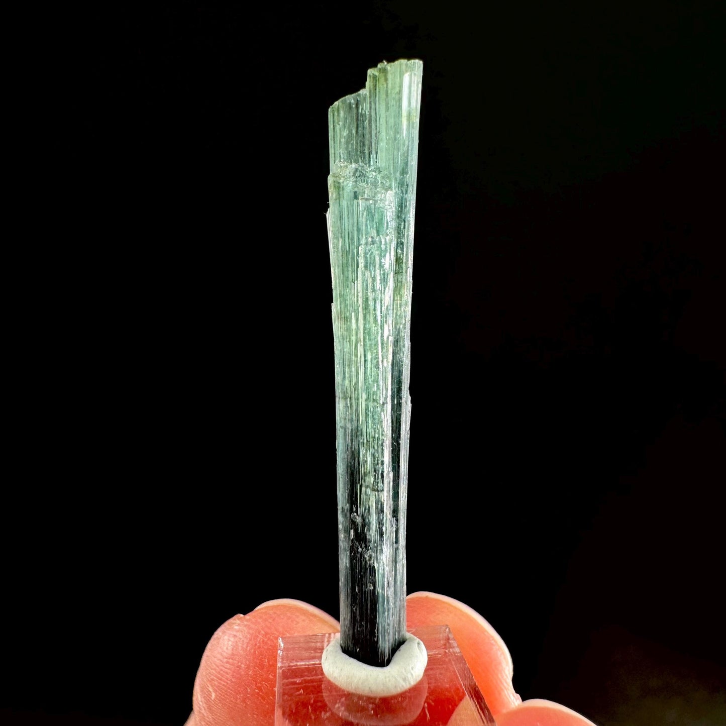 Indicolite Tourmaline Crystal | Natural Blue-Green Mineral Specimen from Pakistan