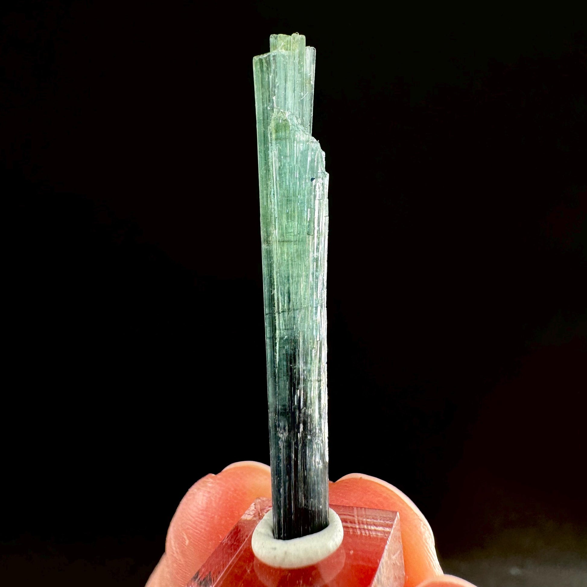 Indicolite Tourmaline Crystal | Natural Blue-Green Mineral Specimen from Pakistan