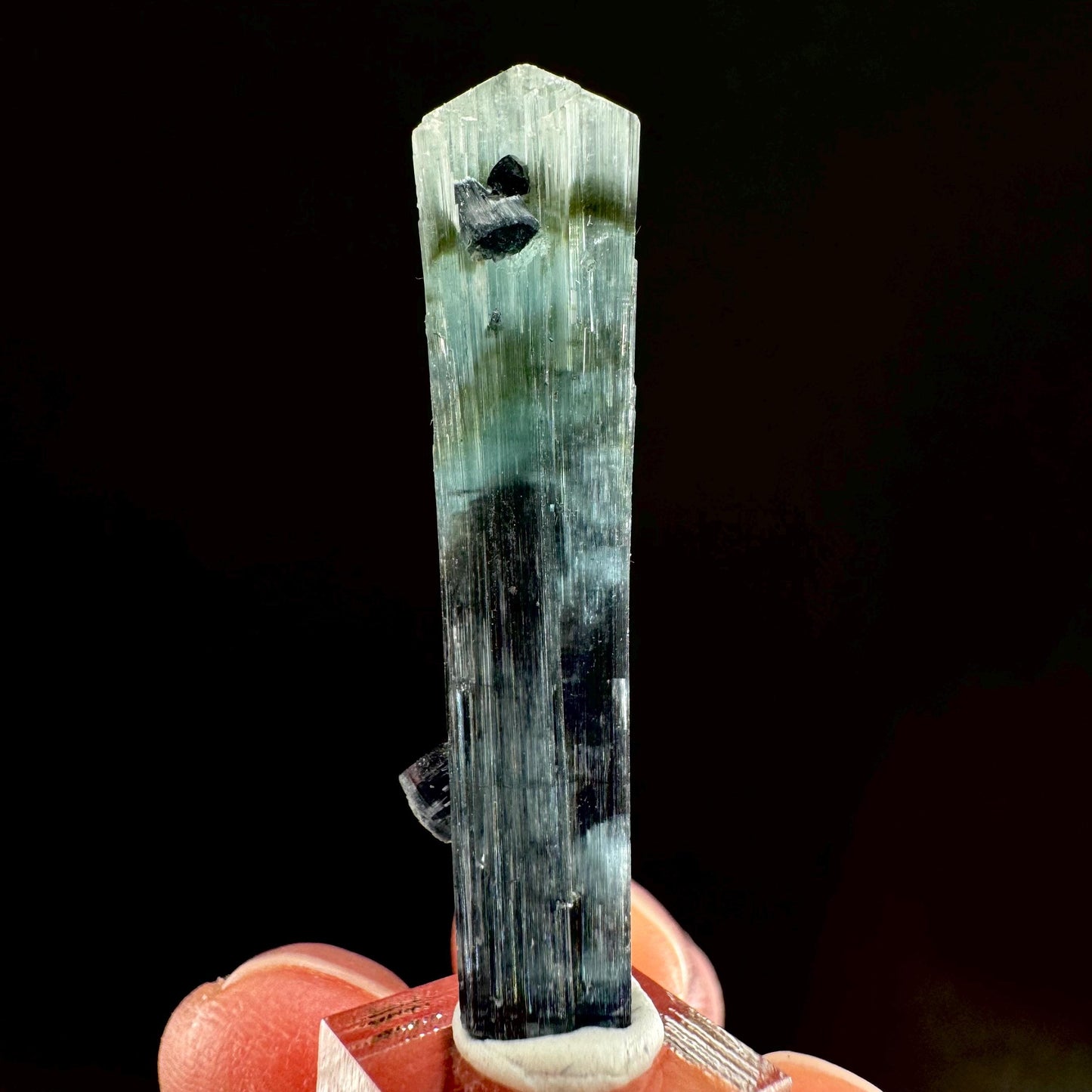 Indicolite Tourmaline Crystal | Natural Blue-Green Mineral Specimen from Pakistan