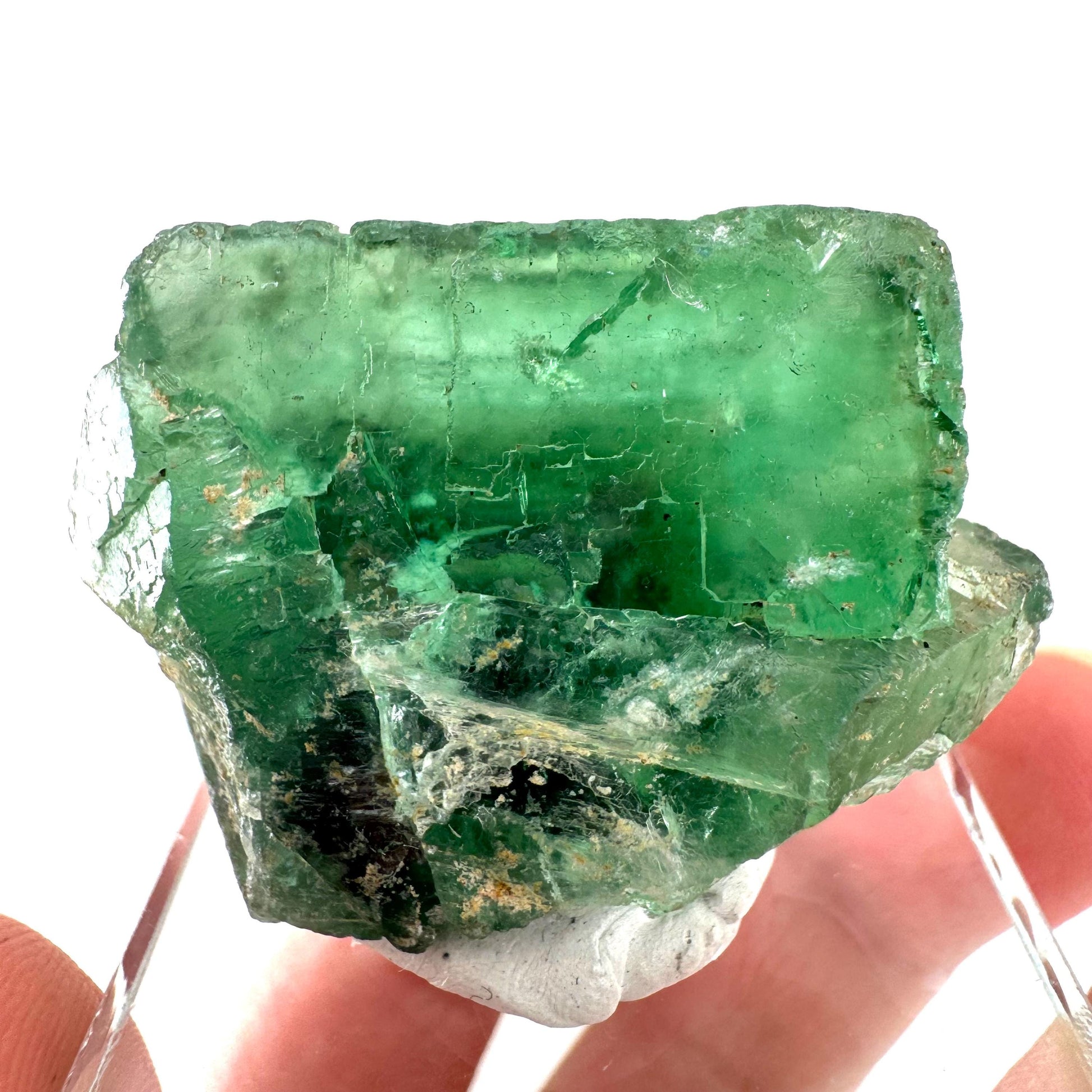 Okorusu Fluorite | green crystal cluster, mineral specimen from Namibia
