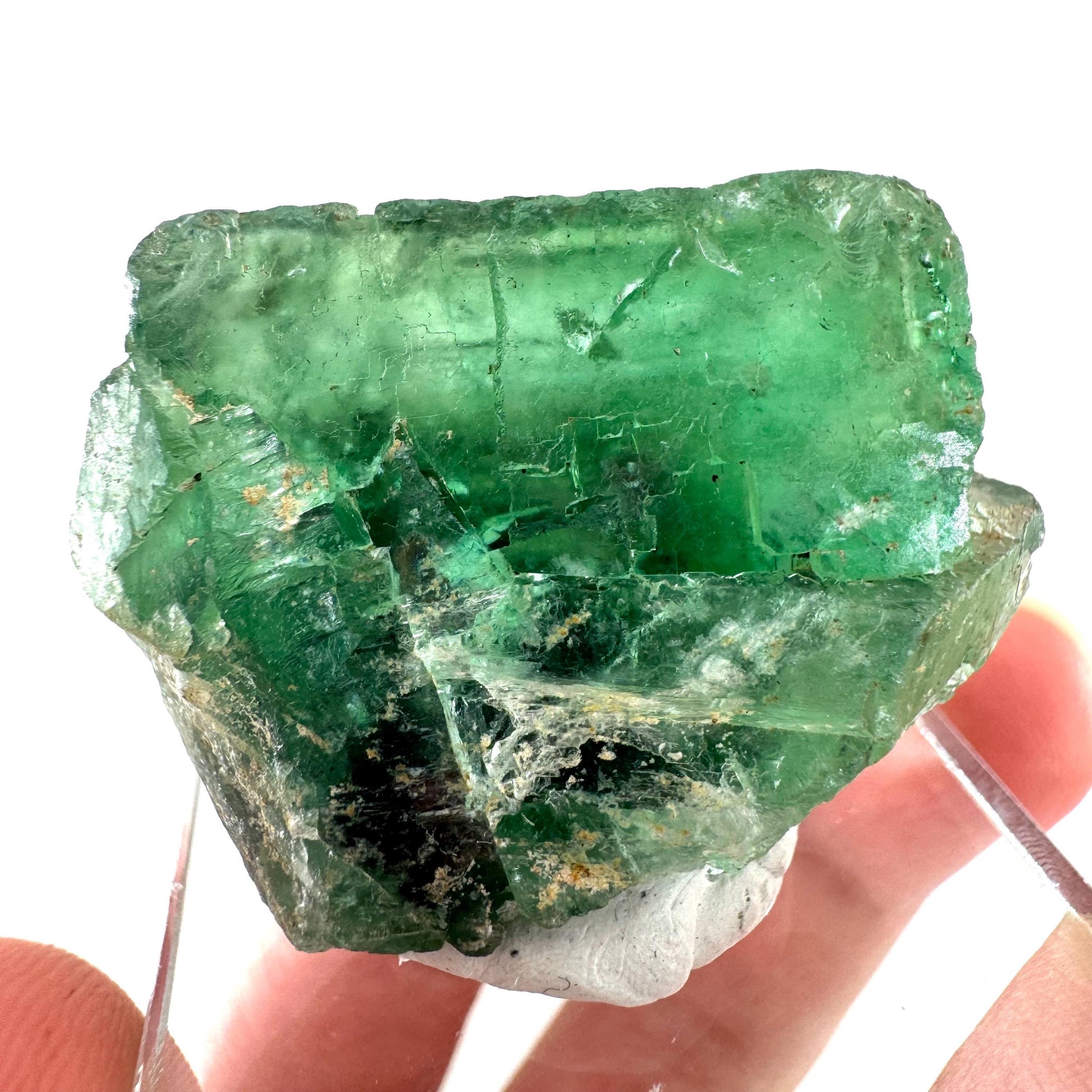 Okorusu Fluorite | green crystal cluster, mineral specimen from Namibia