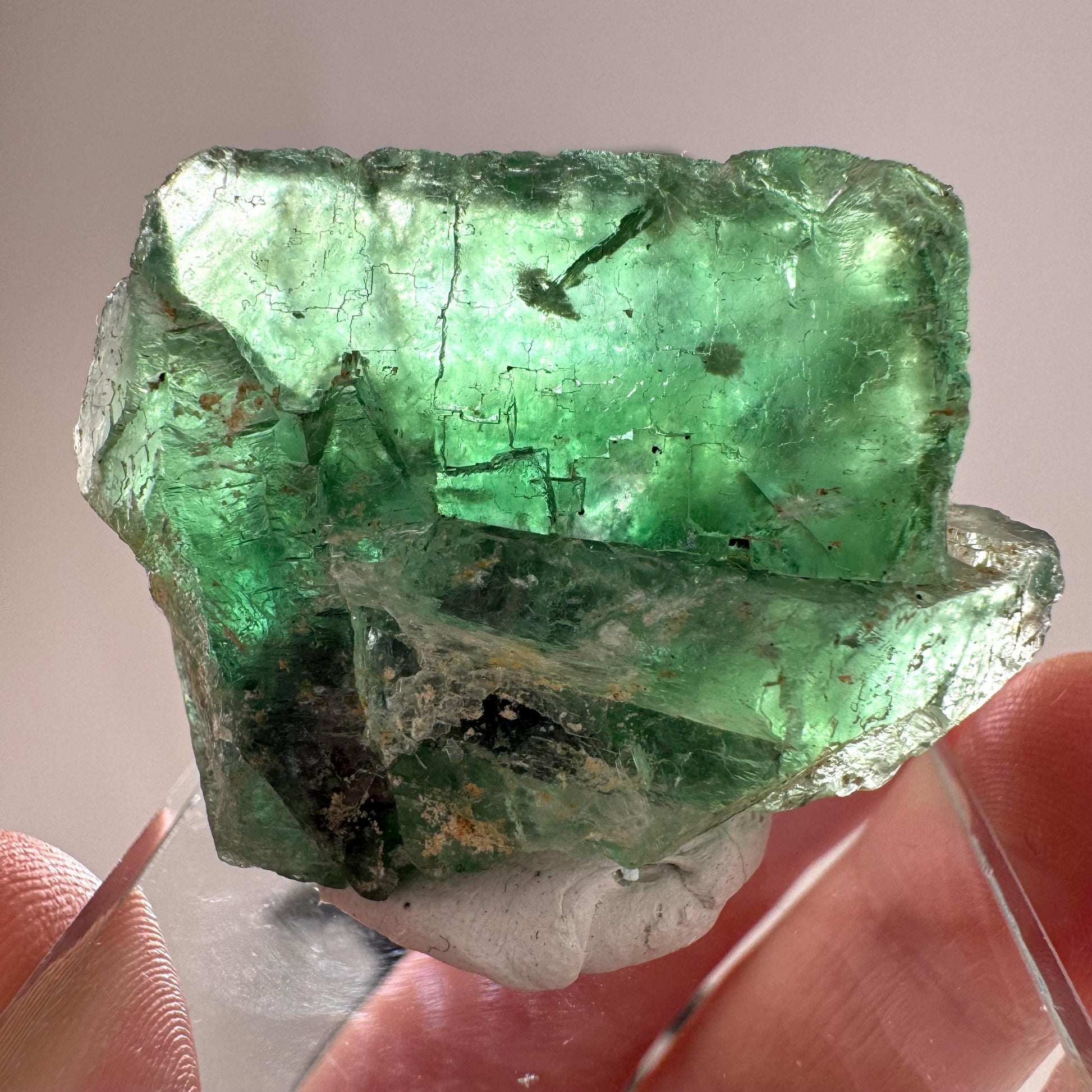 Okorusu Fluorite | green crystal cluster, mineral specimen from Namibia