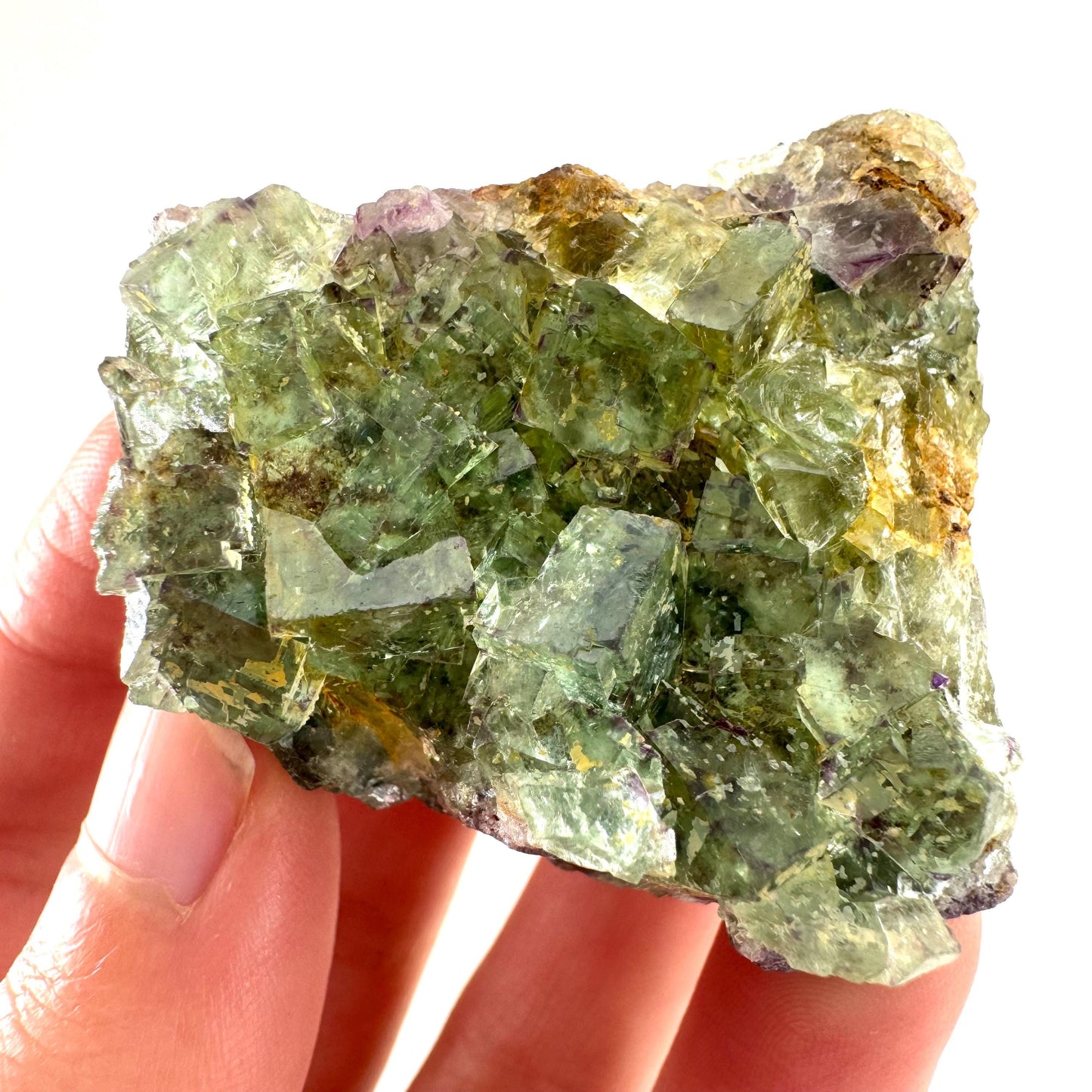 Okorusu Fluorite | green crystal cluster, mineral specimen from Namibia