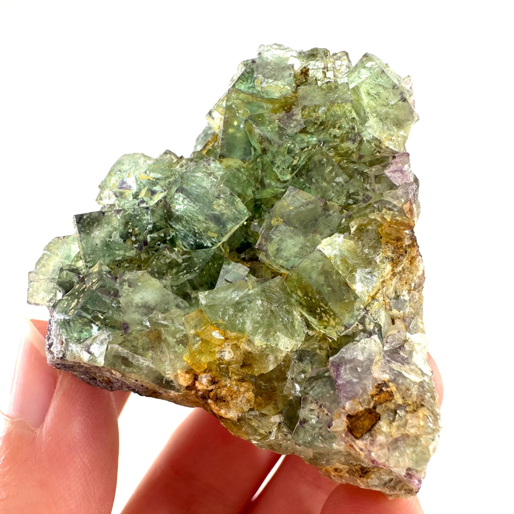 Okorusu Fluorite | green crystal cluster, mineral specimen from Namibia