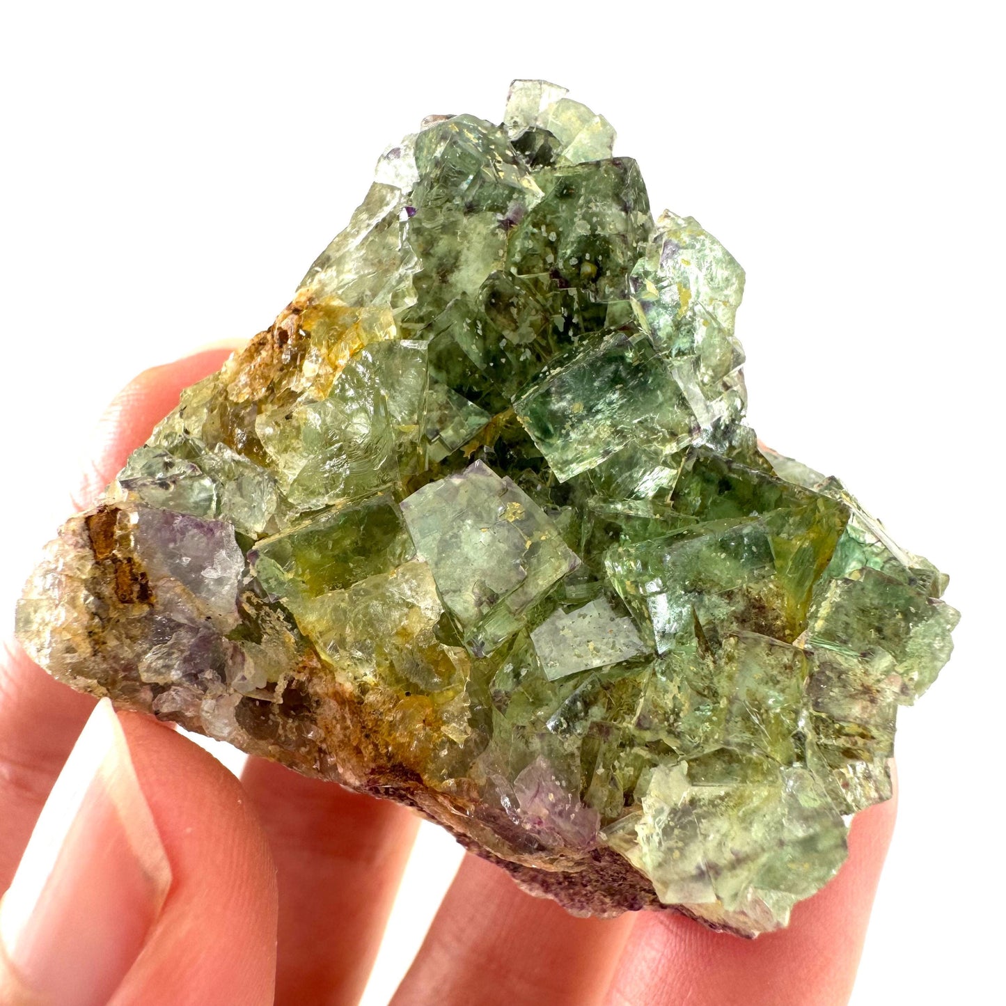 Okorusu Fluorite | green crystal cluster, mineral specimen from Namibia