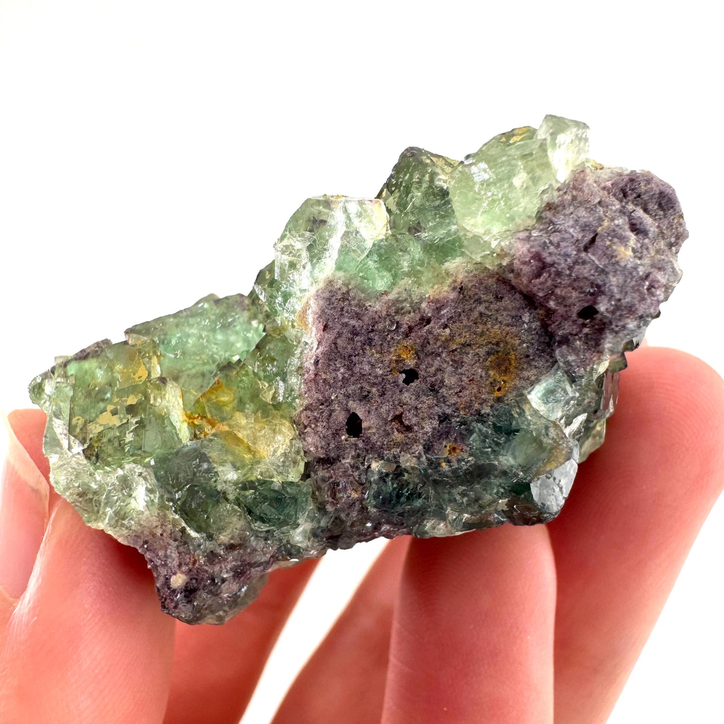 Okorusu Fluorite | green crystal cluster, mineral specimen from Namibia
