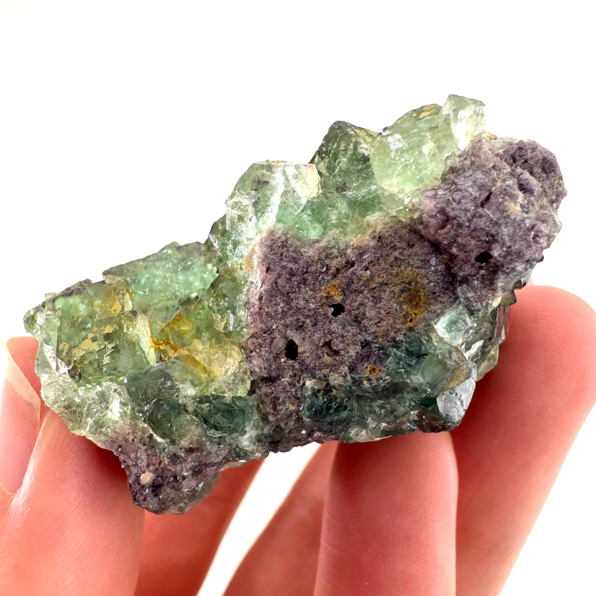 Okorusu Fluorite | green crystal cluster, mineral specimen from Namibia