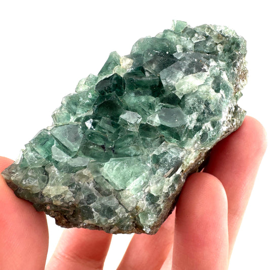 Okorusu Fluorite | green crystal cluster, mineral specimen from Namibia