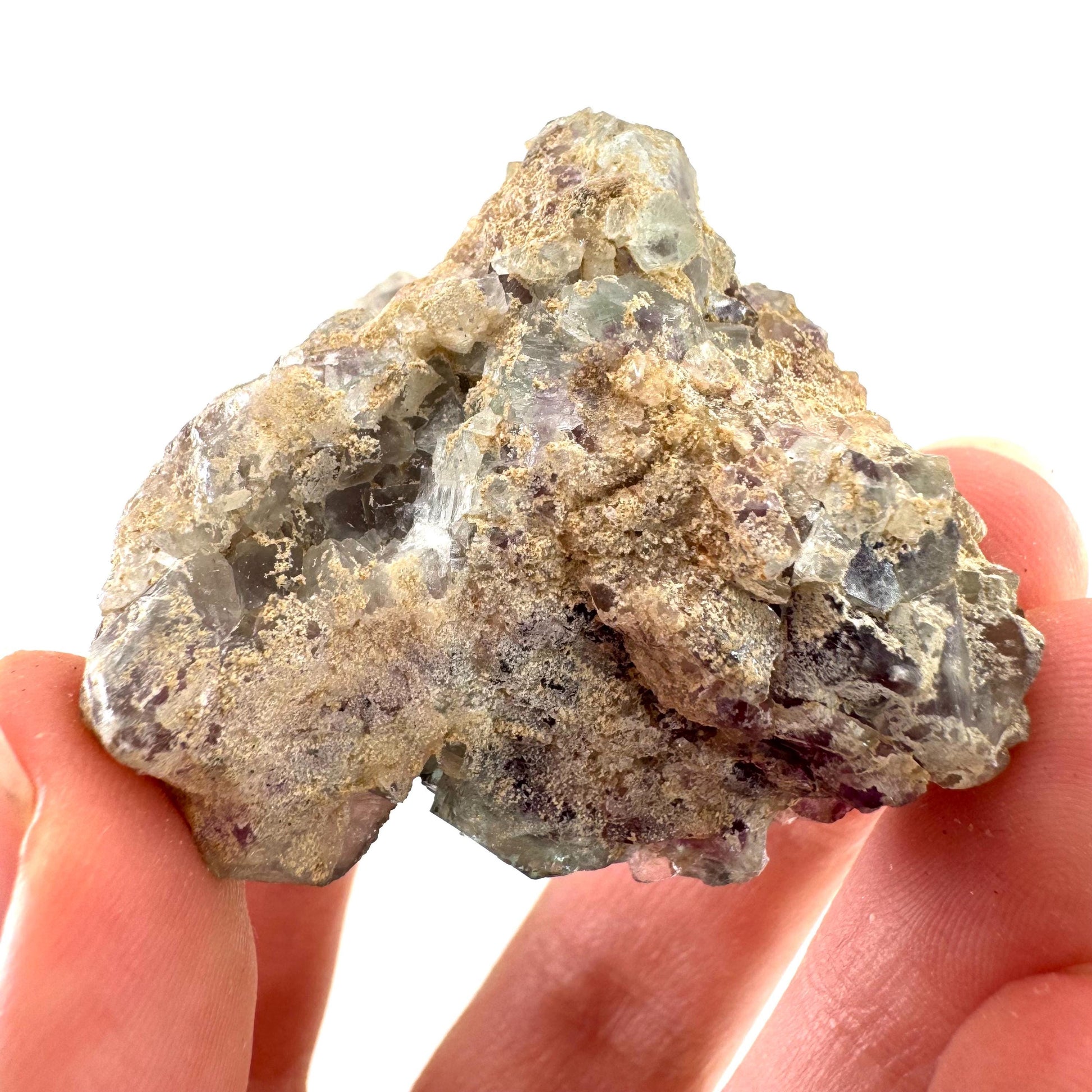 Okorusu Fluorite | green & purple crystal cluster, mineral specimen from Namibia