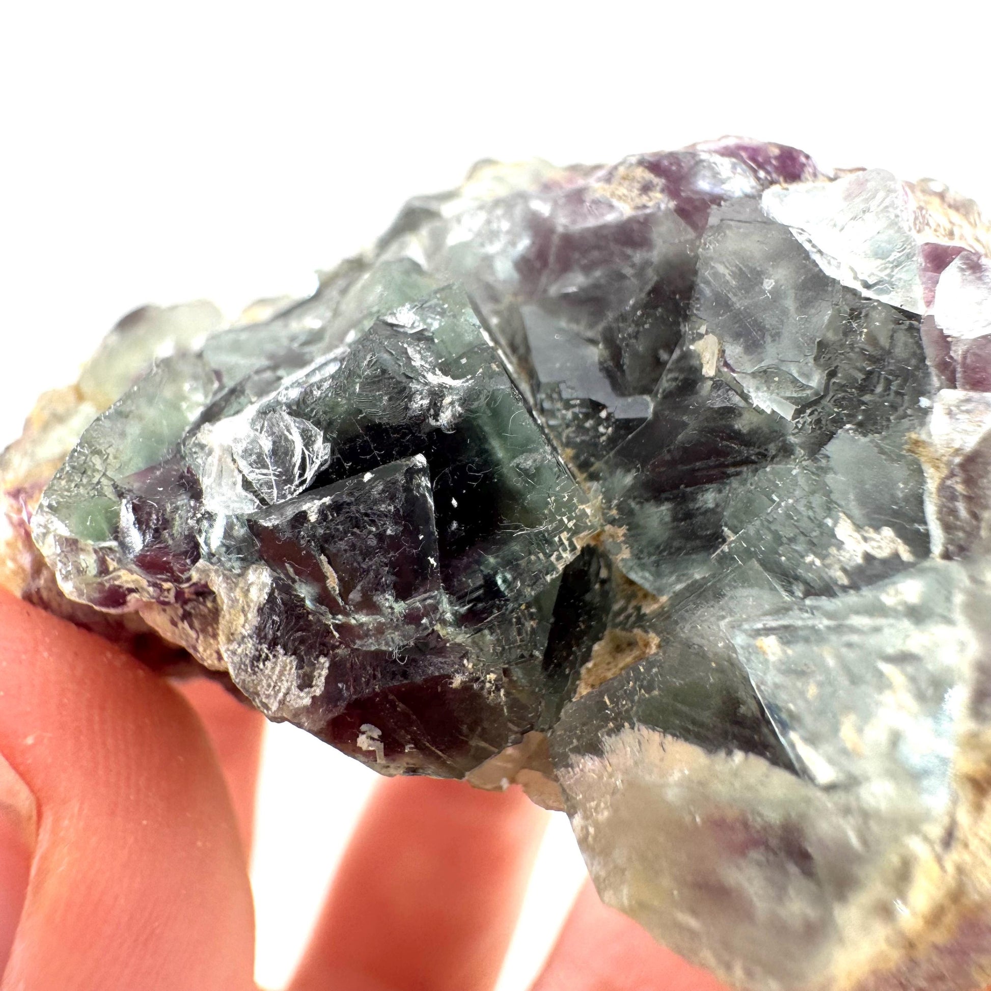 Okorusu Fluorite | green & purple crystal cluster, mineral specimen from Namibia
