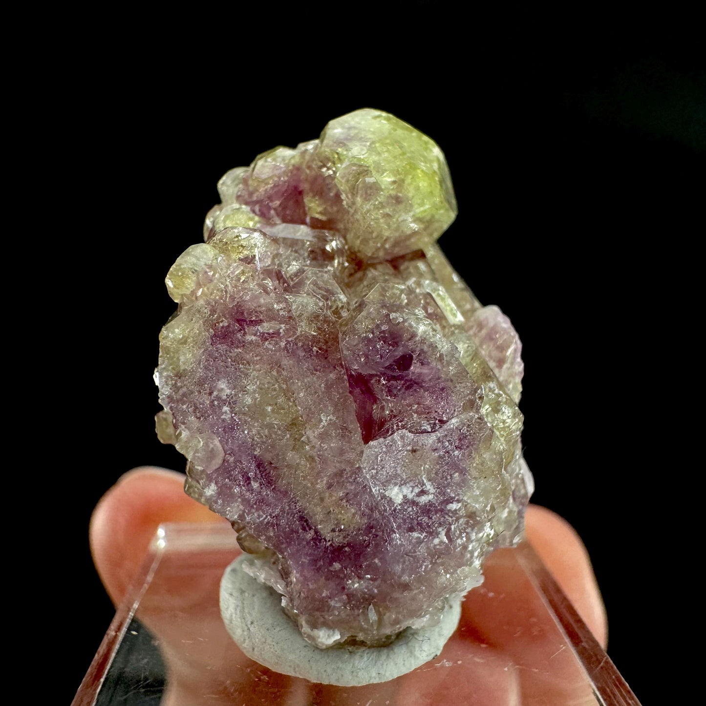 Vesuvianite (Canada) | green & purple crystal, rare mineral specimen
