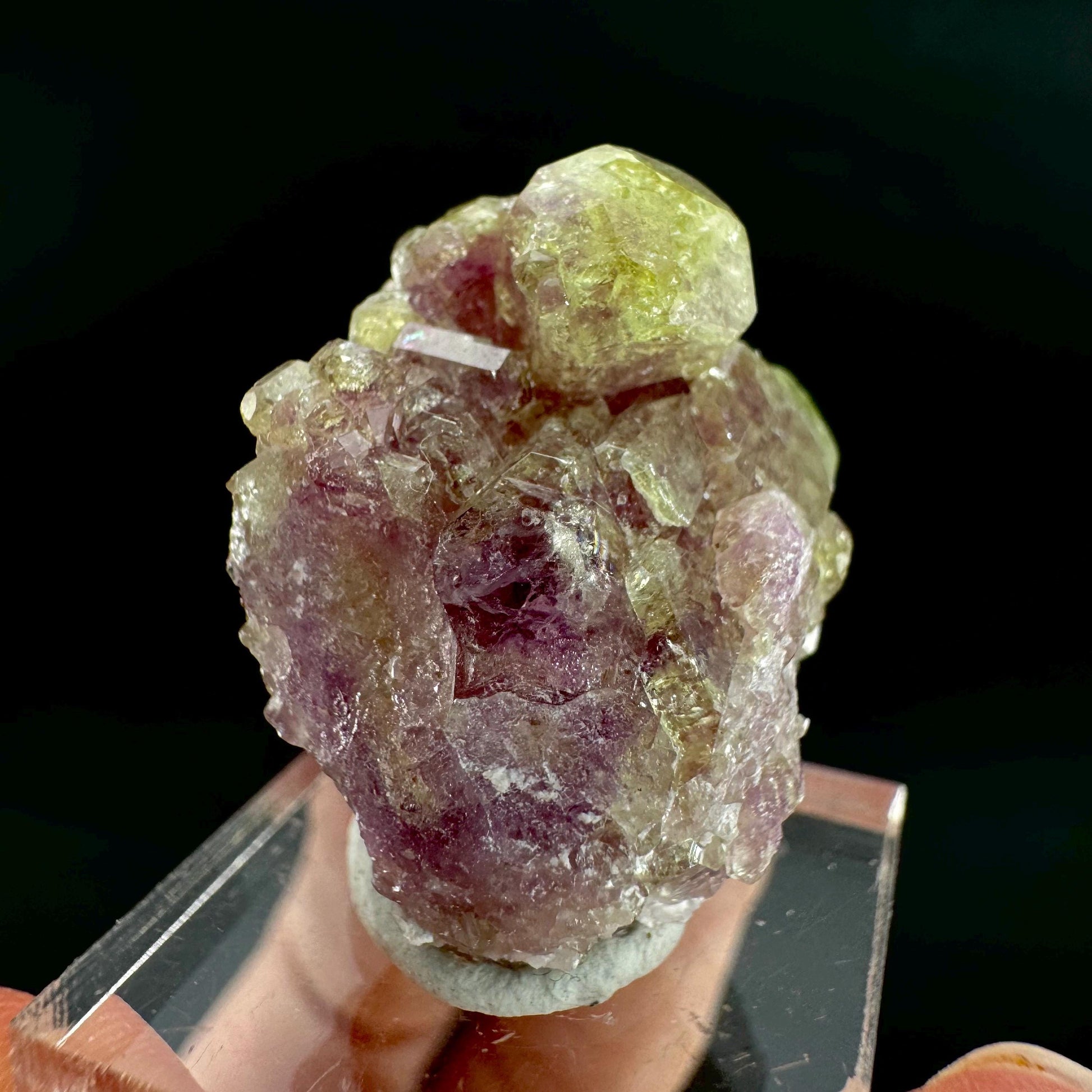 Vesuvianite (Canada) | green & purple crystal, rare mineral specimen