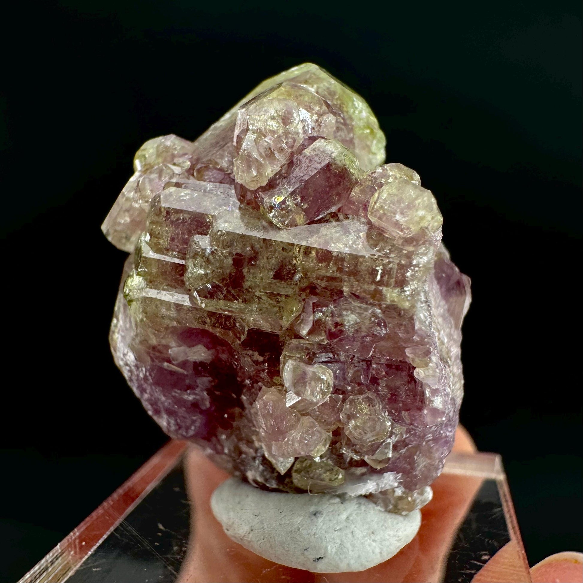 Vesuvianite (Canada) | green & purple crystal, rare mineral specimen