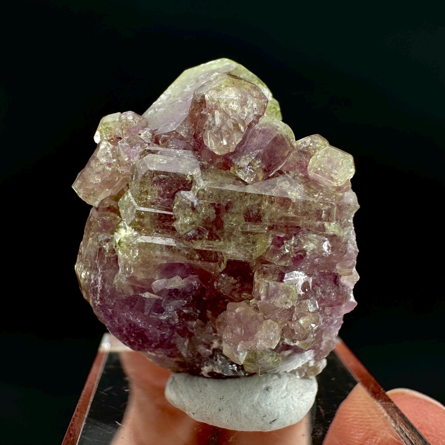 Vesuvianite (Canada) | green & purple crystal, rare mineral specimen