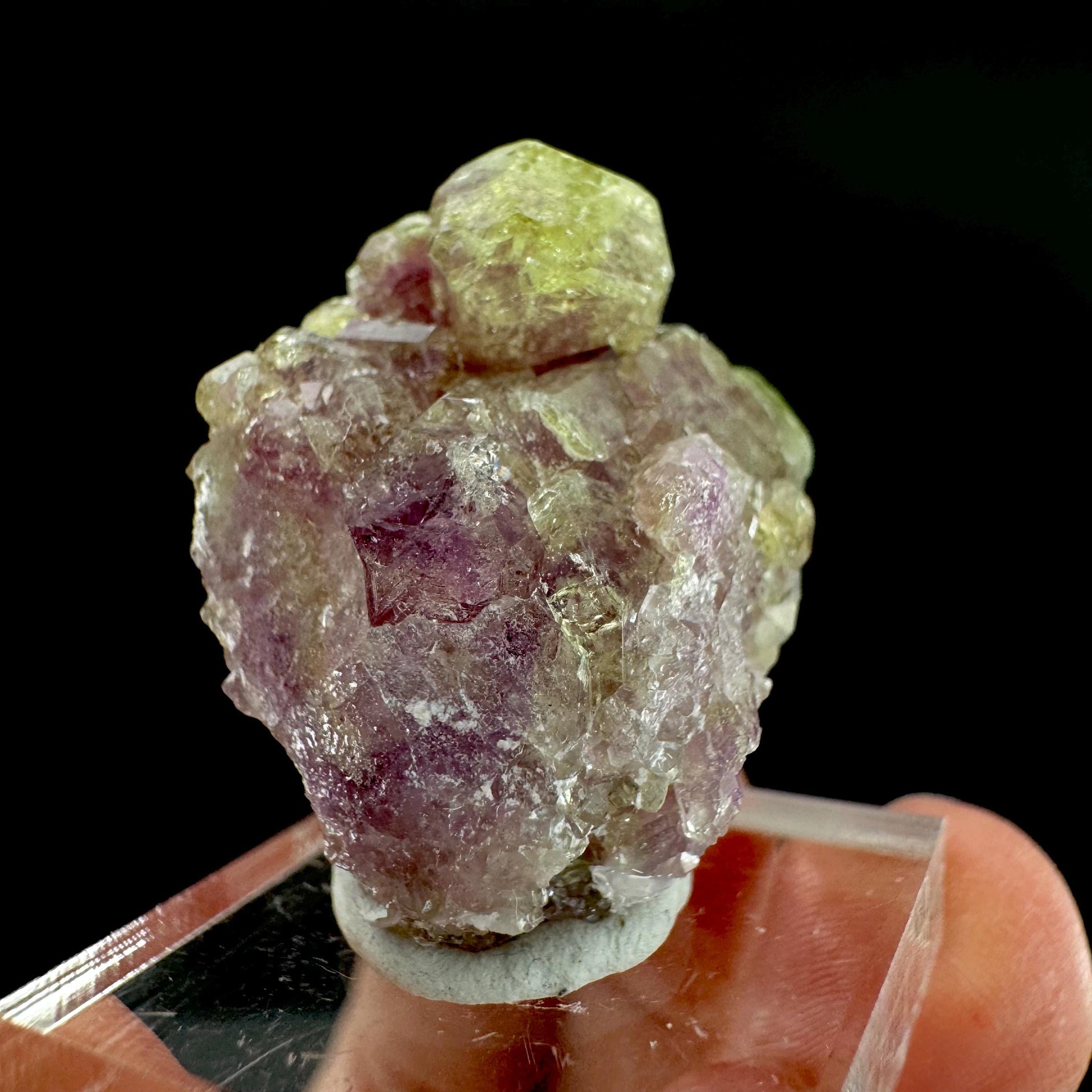 Vesuvianite (Canada) | green & purple crystal, rare mineral specimen