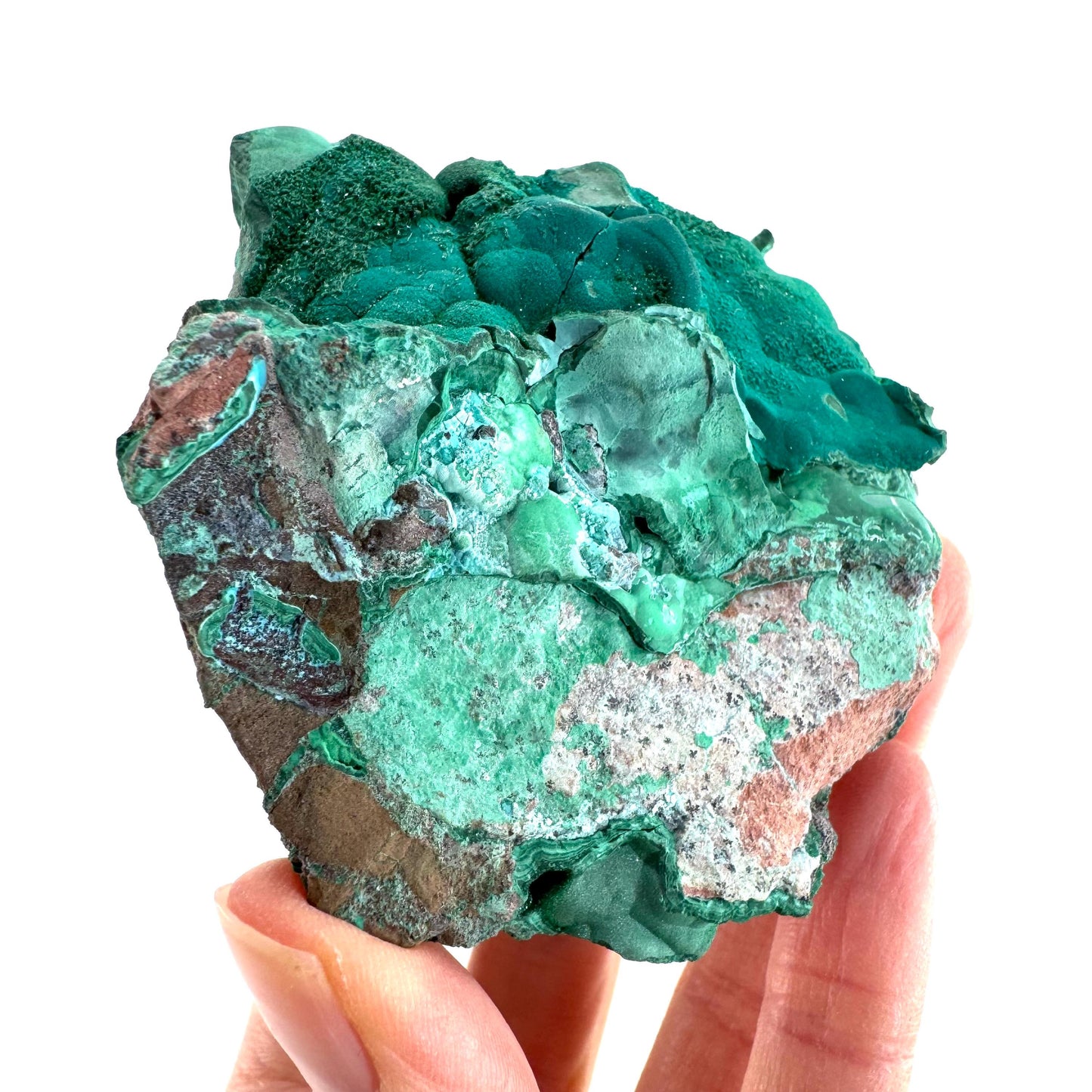 Malachite & Chrysocolla | raw green-blue crystal cluster, mineral specimen