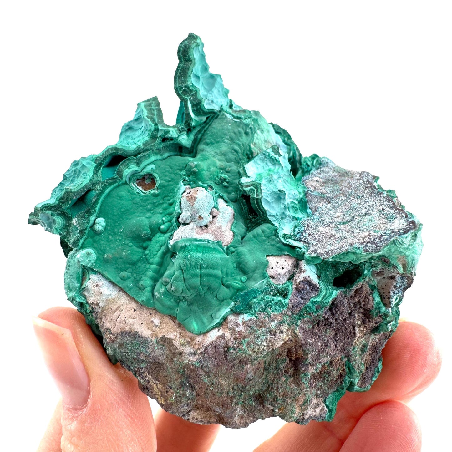 Malachite & Chrysocolla | raw green-blue crystal cluster, mineral specimen