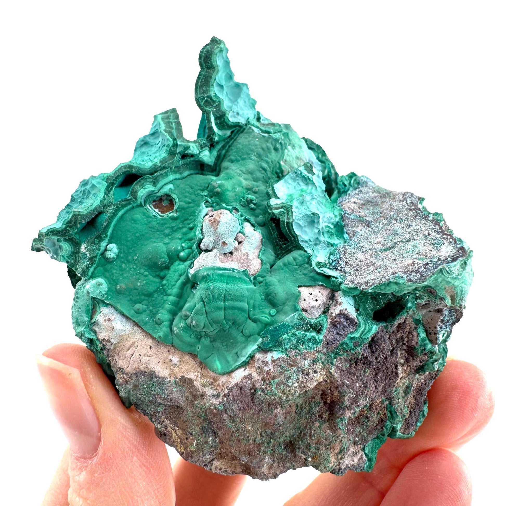 Malachite & Chrysocolla | raw green-blue crystal cluster, mineral specimen