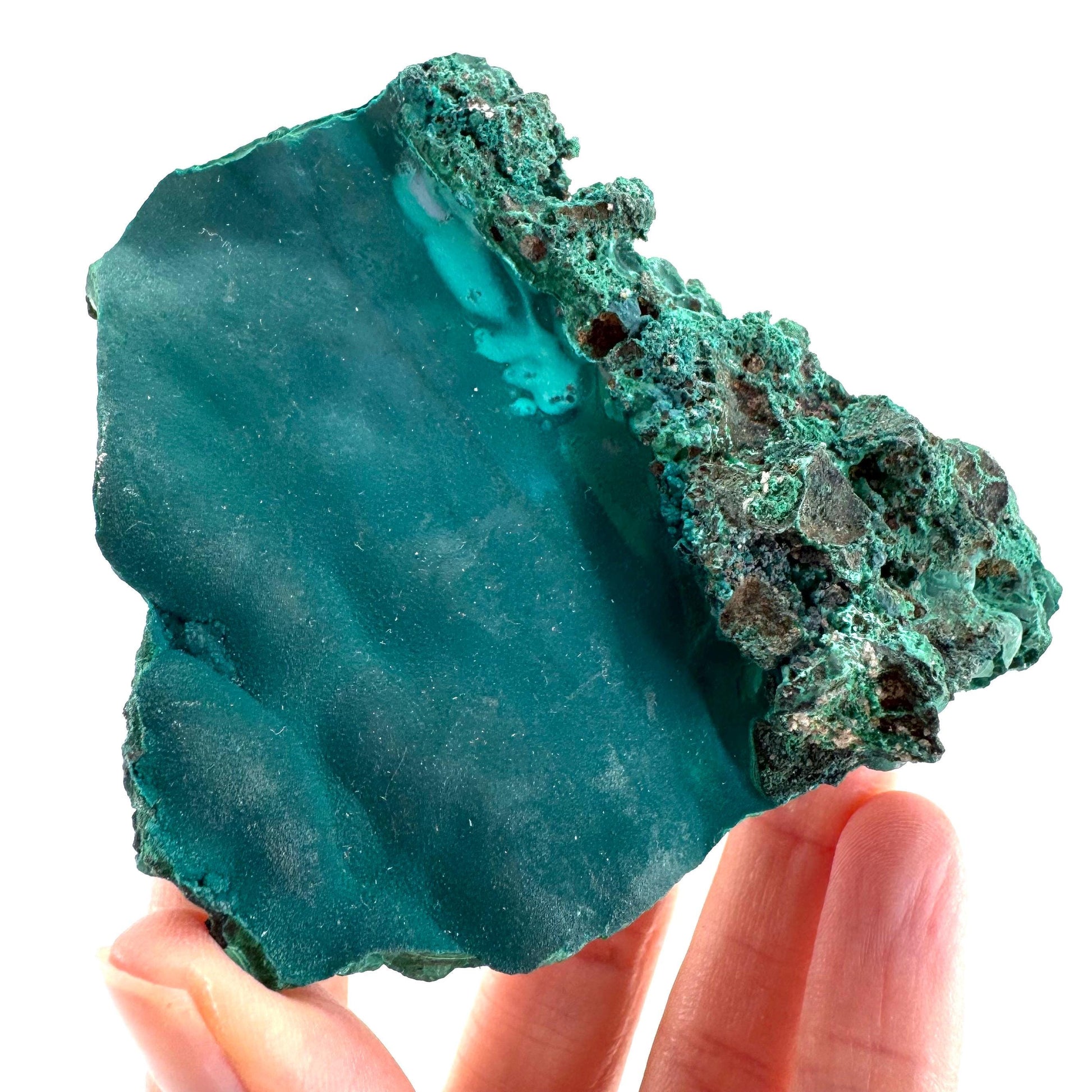 Malachite & Chrysocolla | raw green-blue crystal cluster, mineral specimen