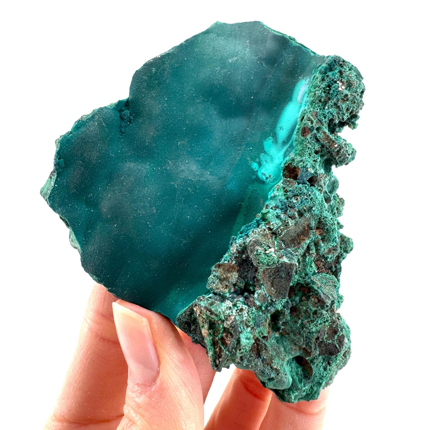 Malachite & Chrysocolla | raw green-blue crystal cluster, mineral specimen
