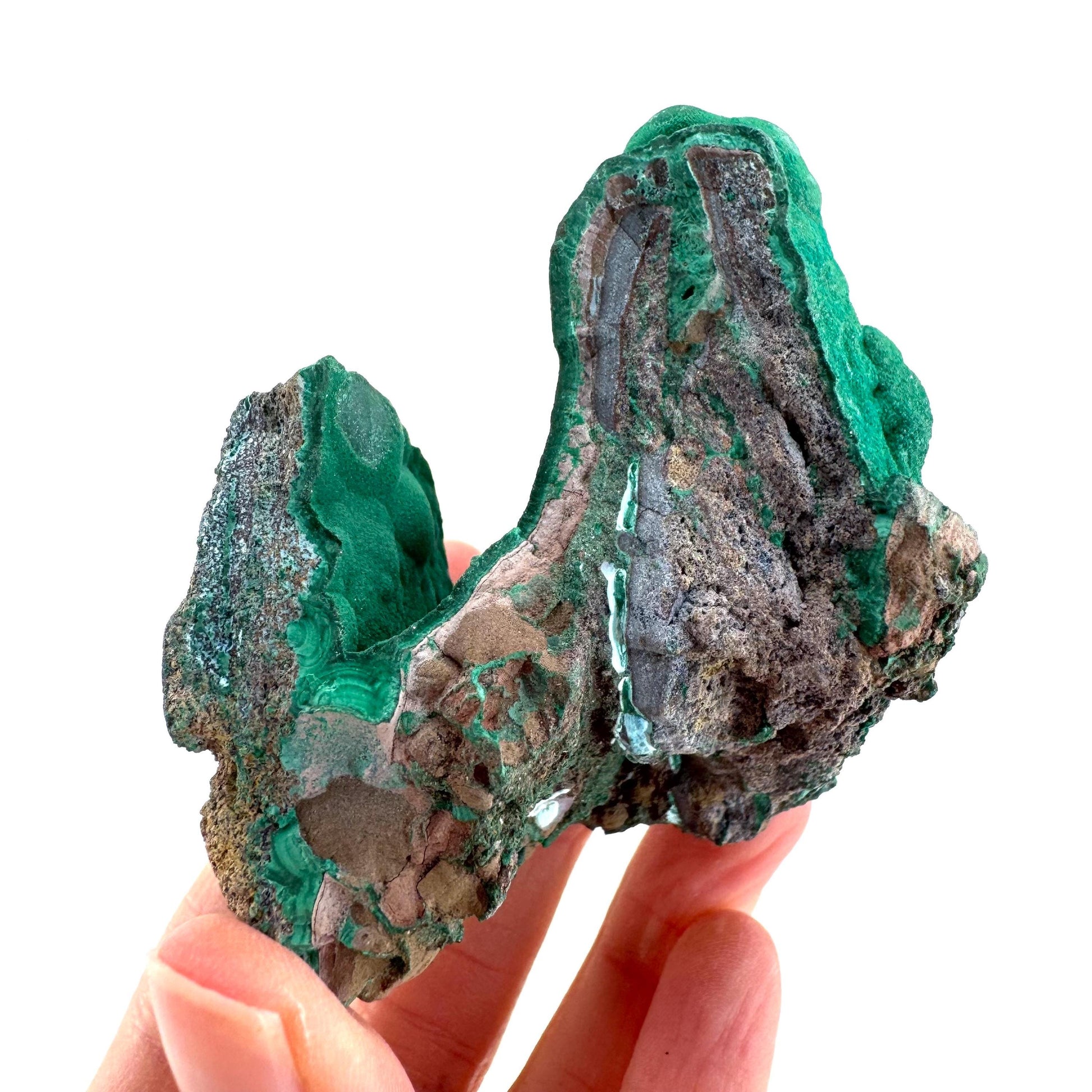 Botryoidal Malachite | raw green crystal, mineral specimen