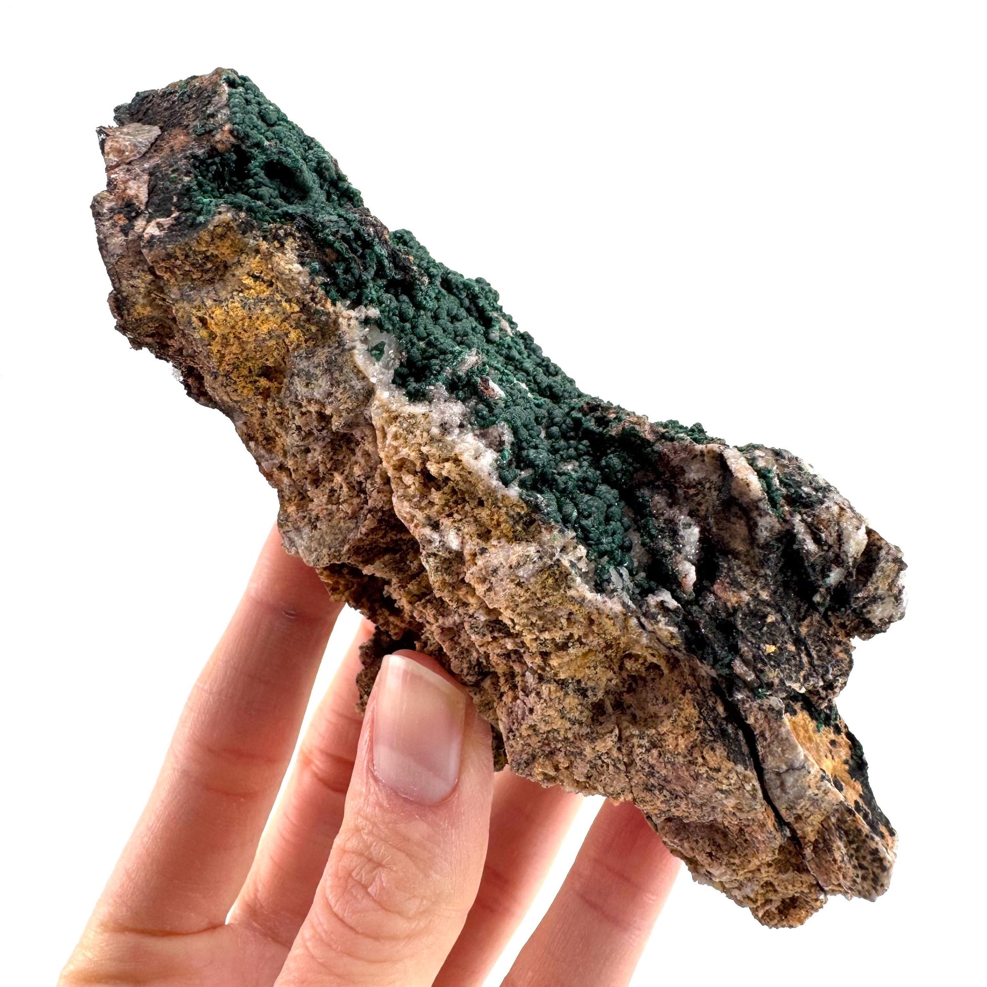 Botryoidal Malachite | raw green crystal, mineral specimen
