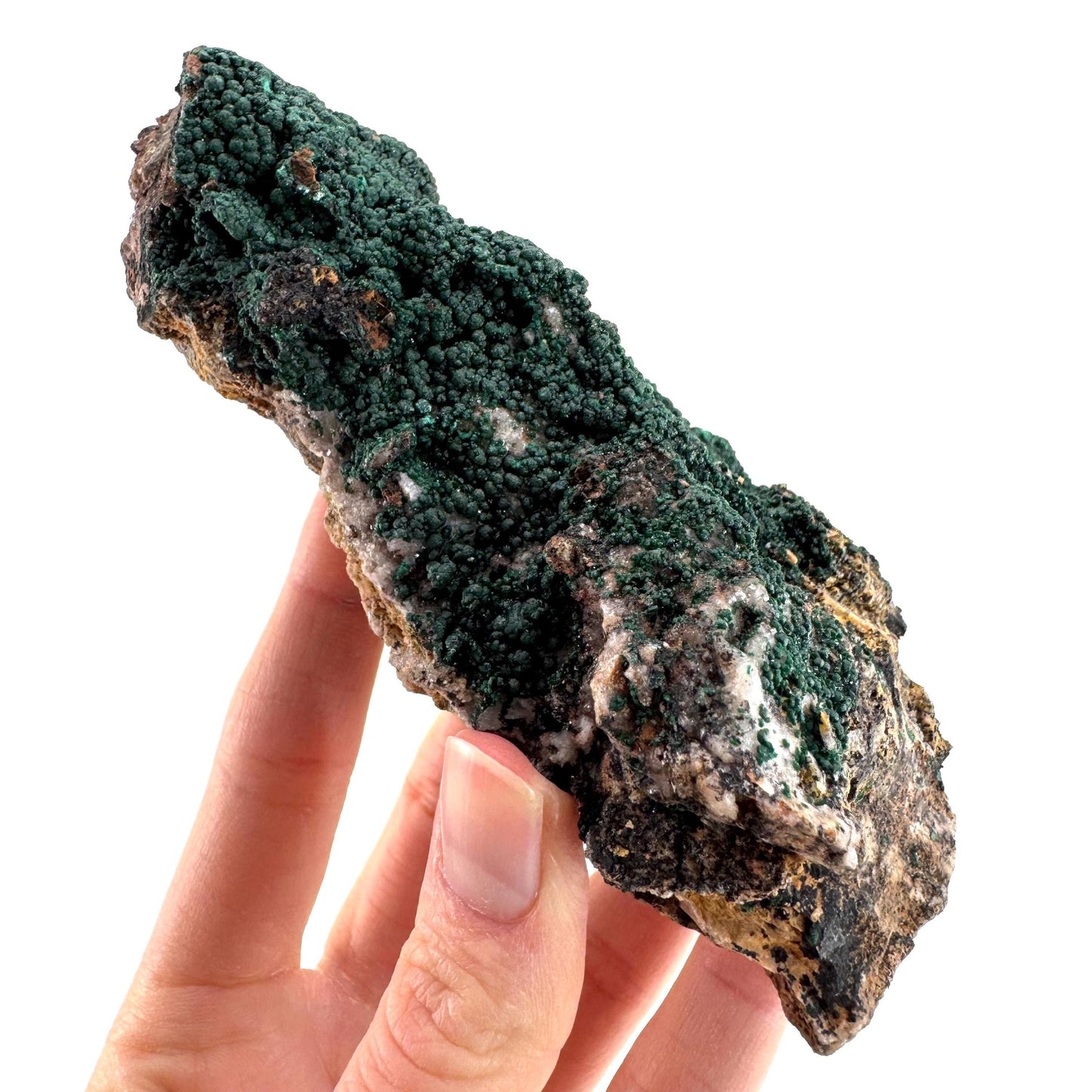 Botryoidal Malachite | raw green crystal, mineral specimen