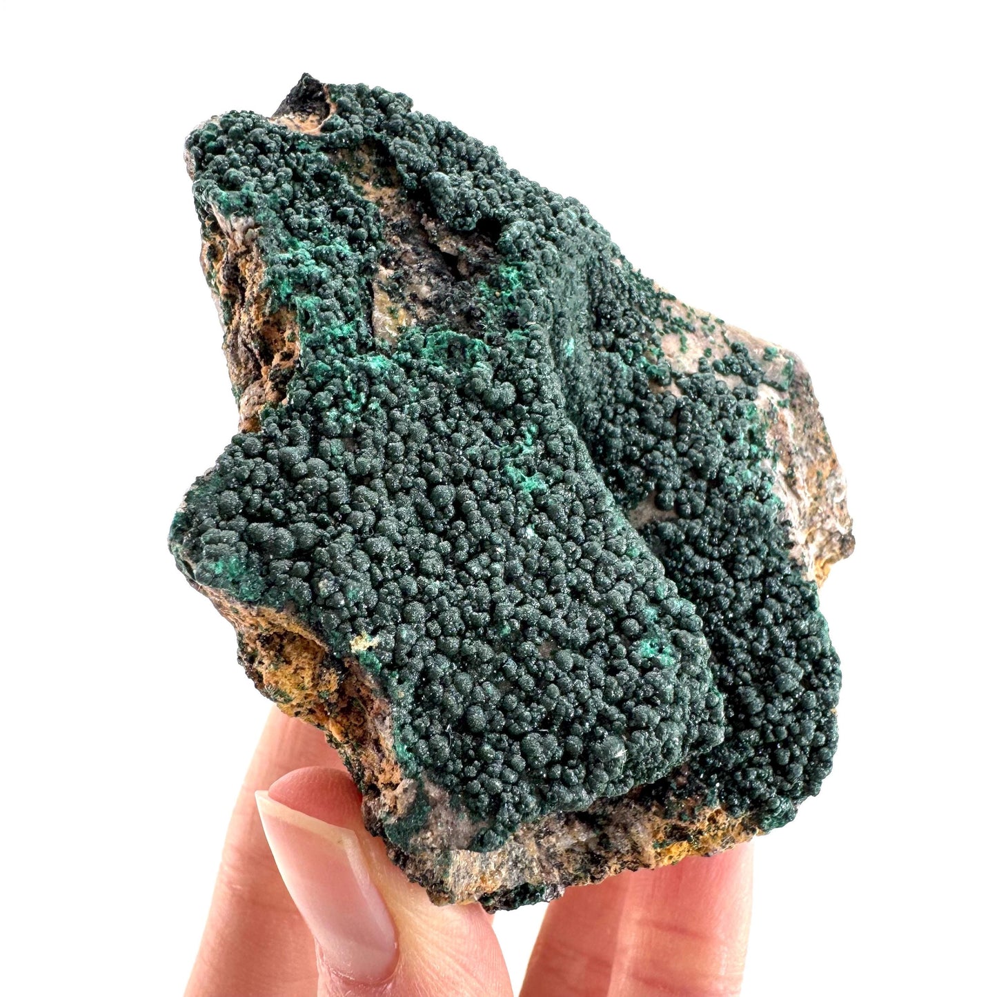 Botryoidal Malachite | raw green crystal, mineral specimen
