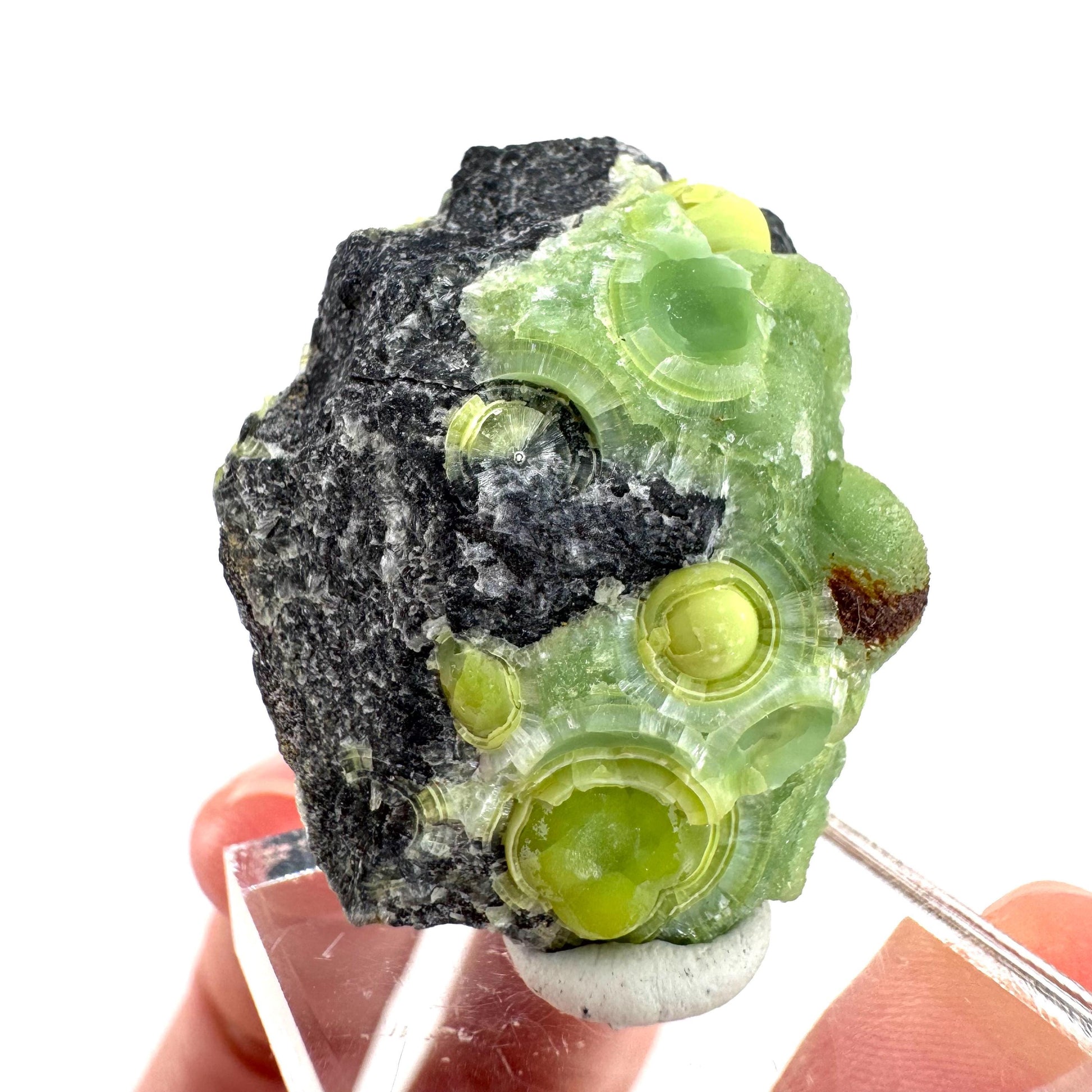 Wavellite (Arkansas, USA) | green crystal cluster, mineral specimen