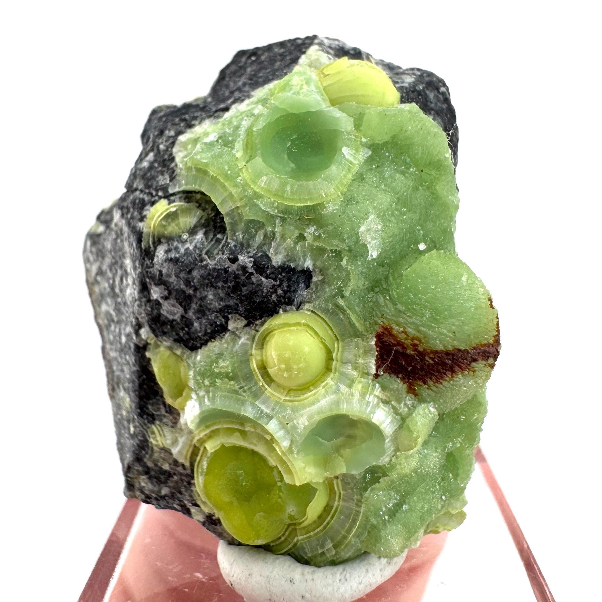 Wavellite (Arkansas, USA) | green crystal cluster, mineral specimen