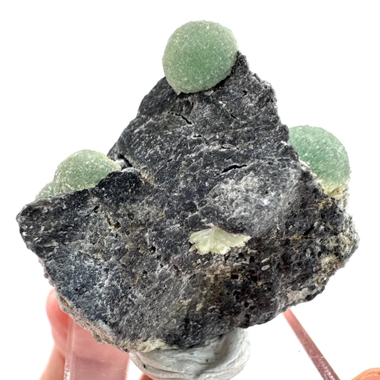 Wavellite (Arkansas, USA) | green crystal cluster, mineral specimen
