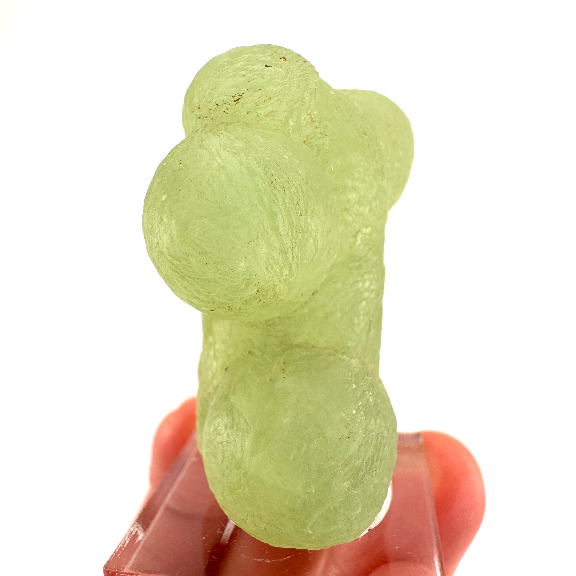 Prehnite | Botryoidal green crystal, mineral specimen from Mali