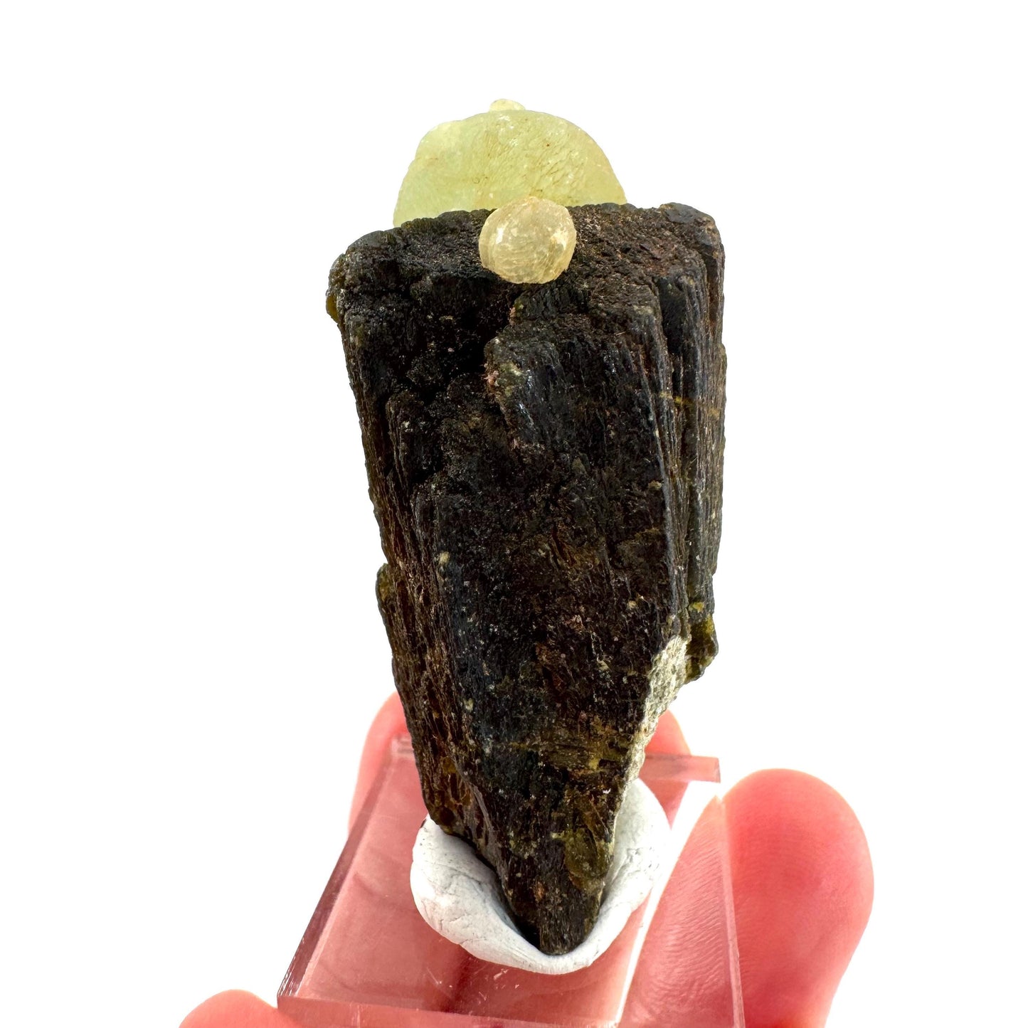Prehnite with Epidote | Botryoidal green crystal, mineral specimen from Mali