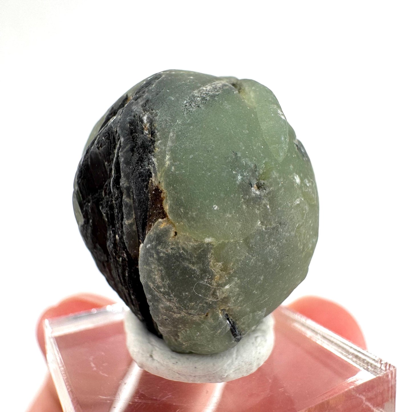 Prehnite with Epidote | Botryoidal green crystal, mineral specimen from Mali