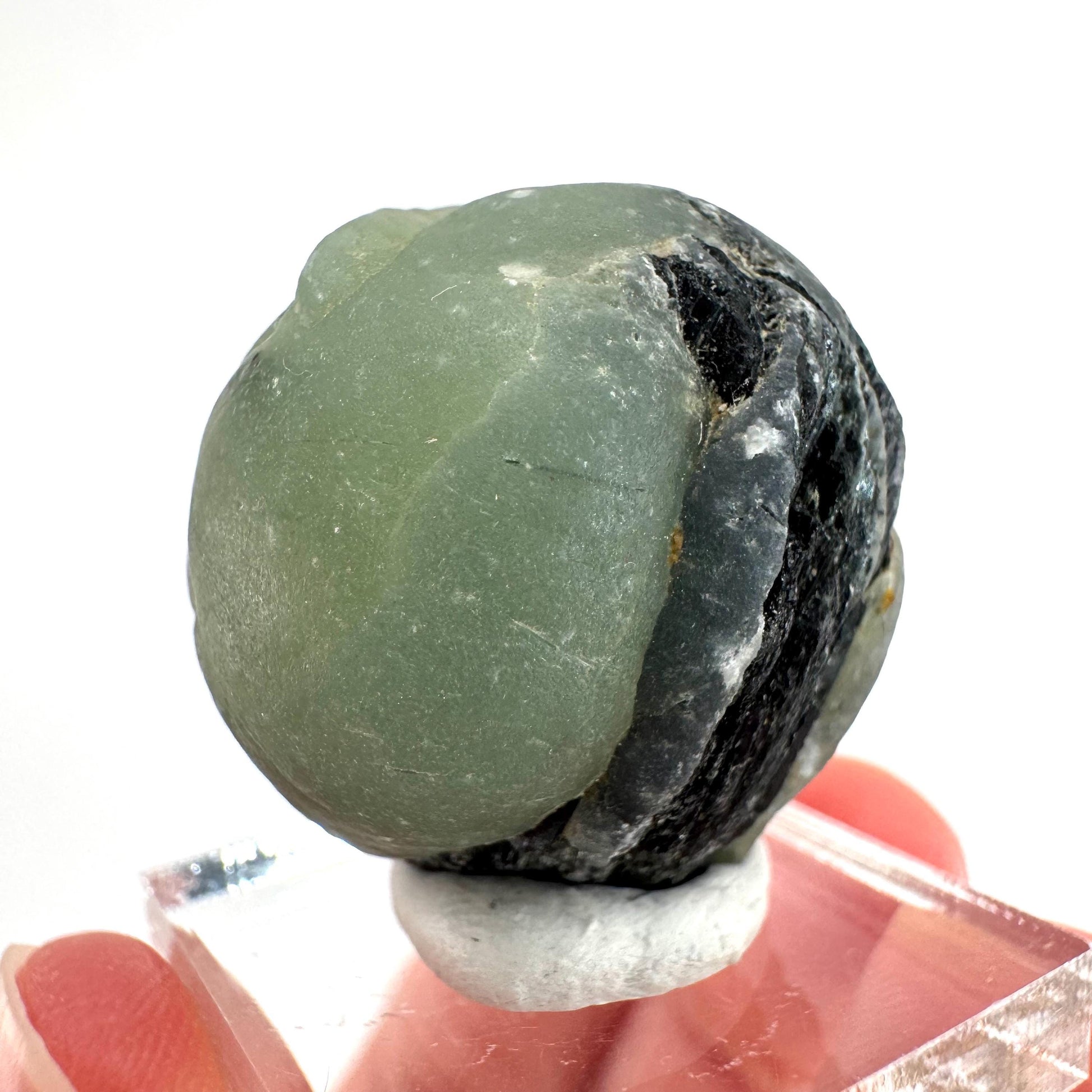 Prehnite with Epidote | Botryoidal green crystal, mineral specimen from Mali