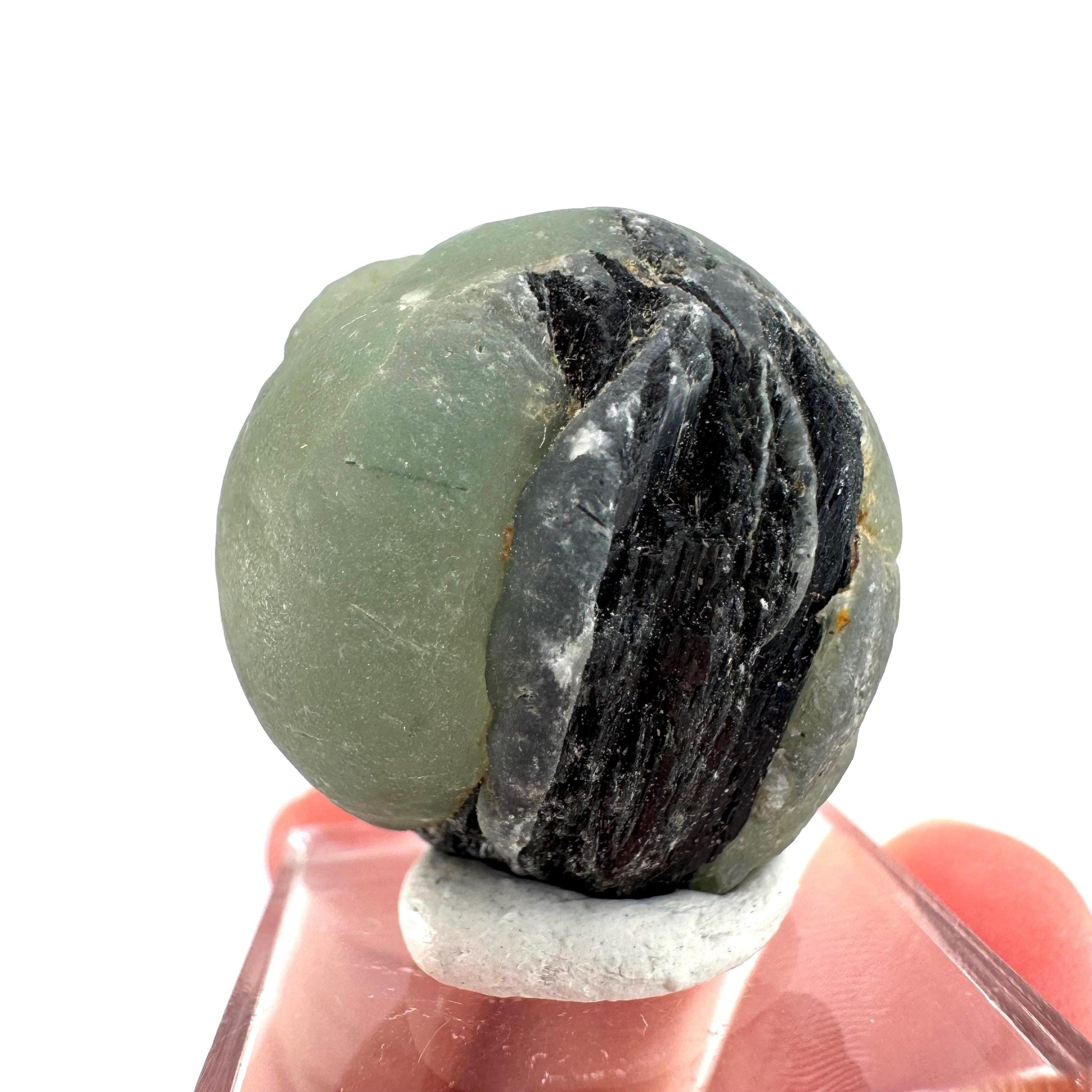 Prehnite with Epidote | Botryoidal green crystal, mineral specimen from Mali