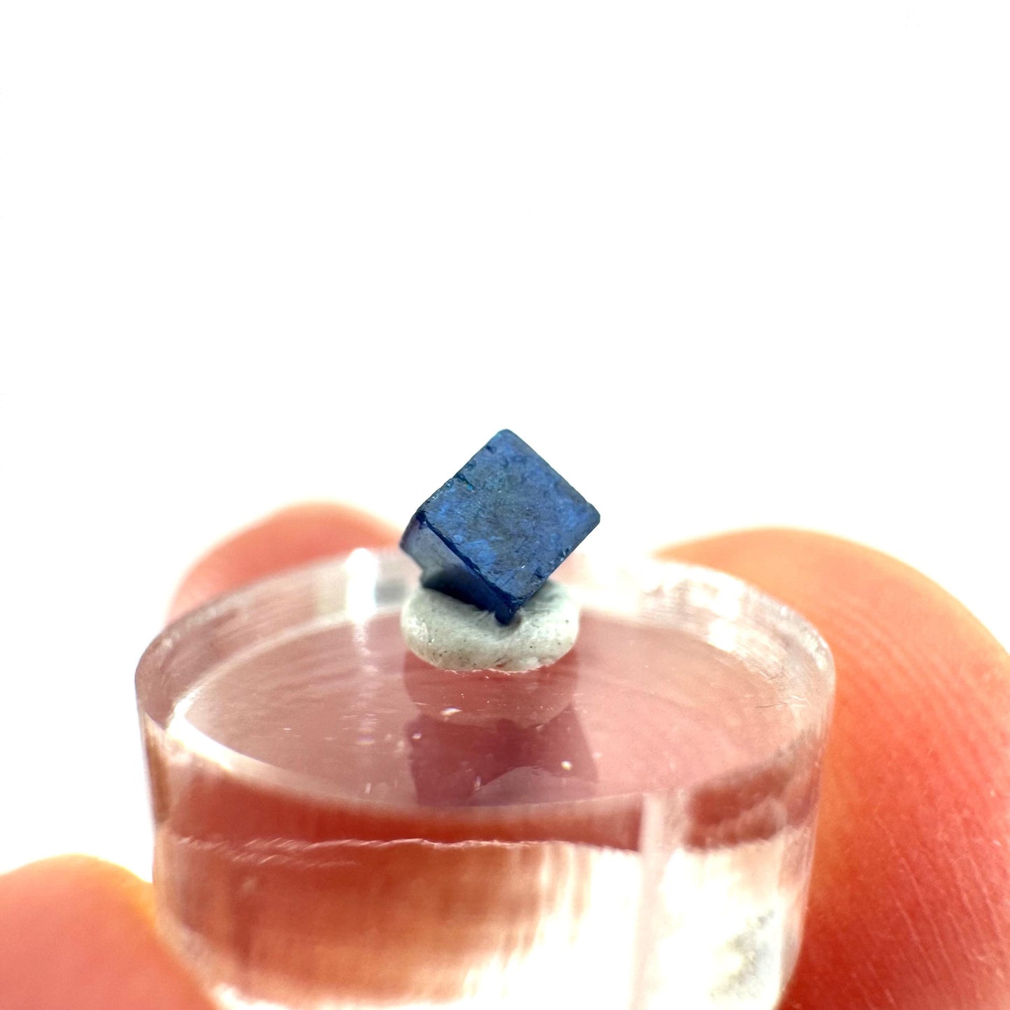 Boleite | blue cube crystal, tiny rare mineral specimen from Mexico